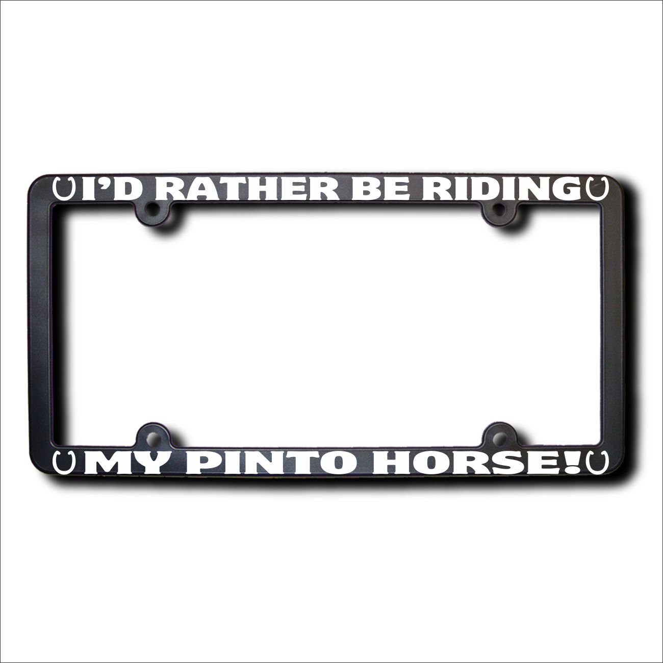 Rather Be Riding Pinto Horse License Plate Frame - Durable Car Accessory for Horse Lovers - Perfect for Trucks, Trailers & Western Style Vehicles