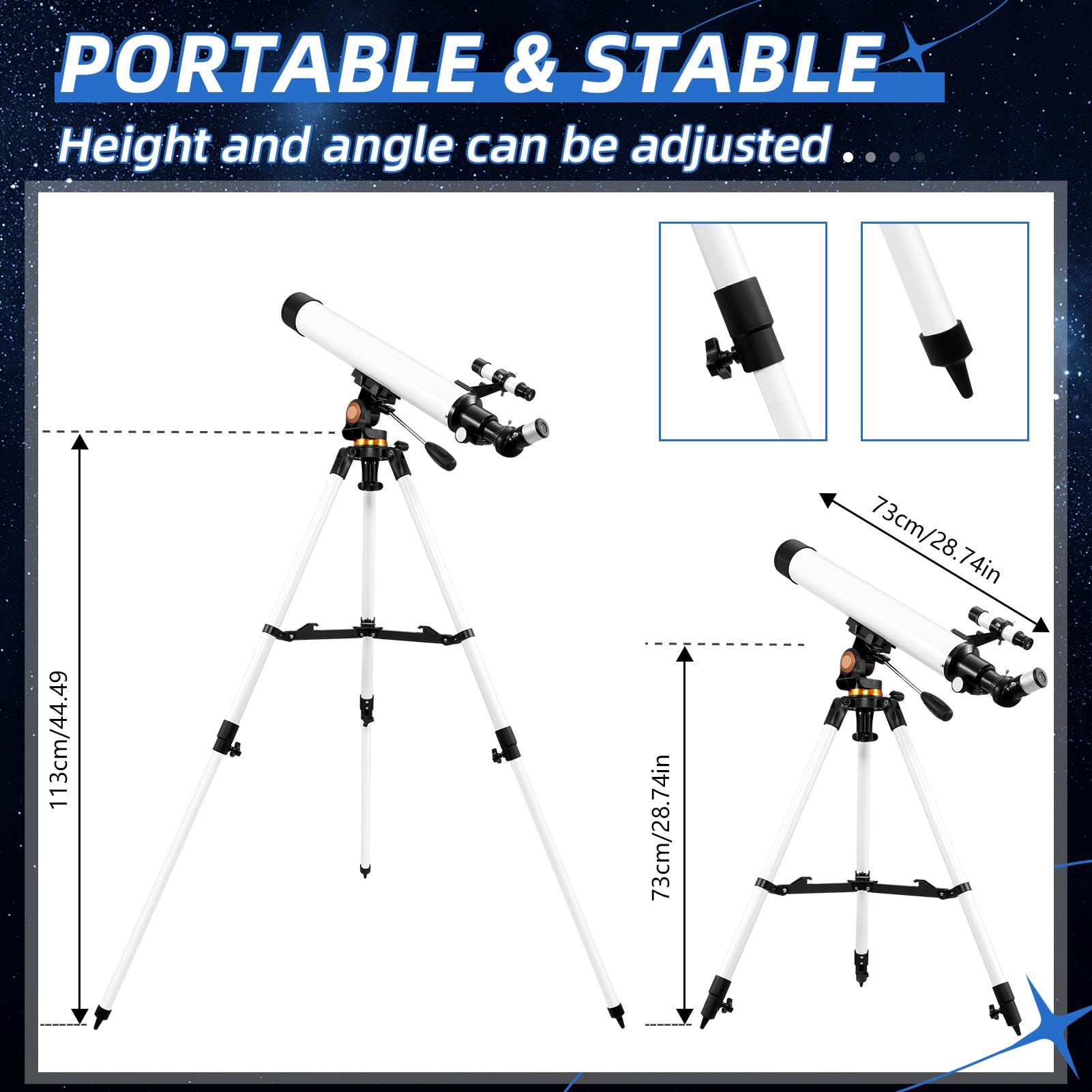 Premium Sararoom Telescope for Adults & Kids - 70mm Aperture 700mm Refractor Astronomy Telescope with Tripod, Phone Adapter & Wireless Remote - Ideal for Stargazing, Moon Watching & Outdoor Travel Adventures