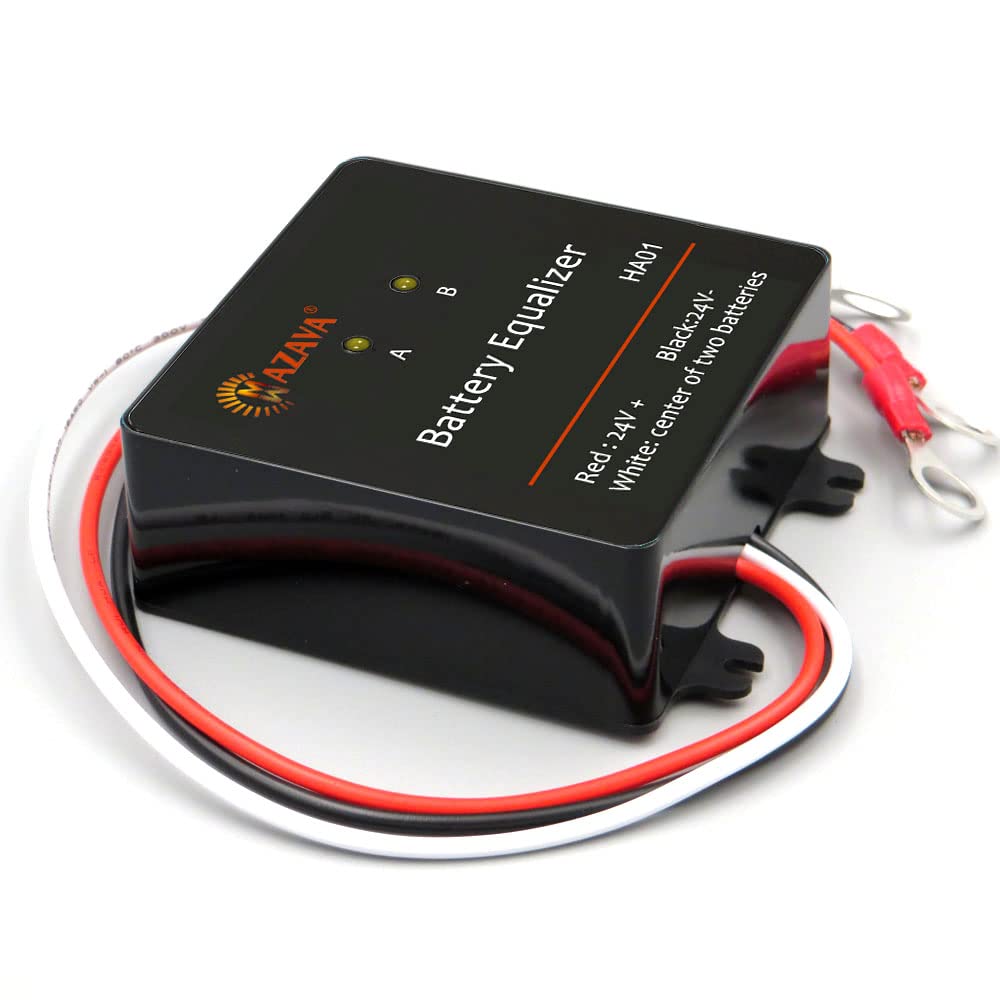 Mazava HA01 24V Battery Equalizer & Voltage Balancer - Extend Battery Life for 12V Gel, Flooded, AGM & Lithium Batteries - Ideal for Solar Power Systems, RVs, Boats & Off-Grid Applications