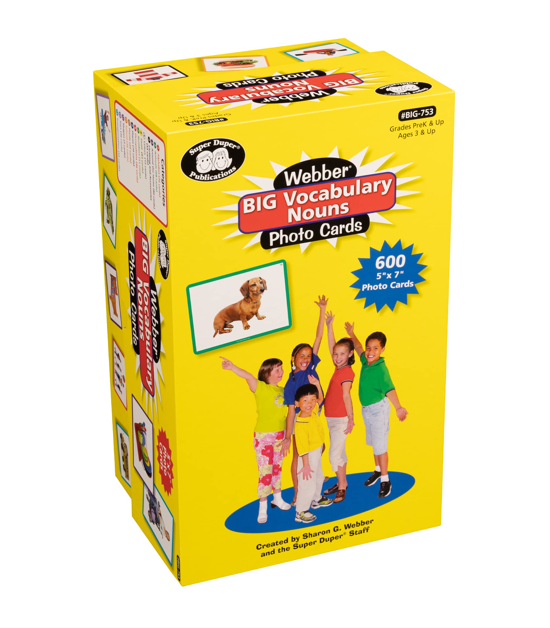 Webber® Big Vocabulary Nouns Photo Flash Cards | Educational Learning Resource for Kids | Enhance Language Skills for Preschool & Elementary Students | Perfect for Homeschooling & Classroom Activities