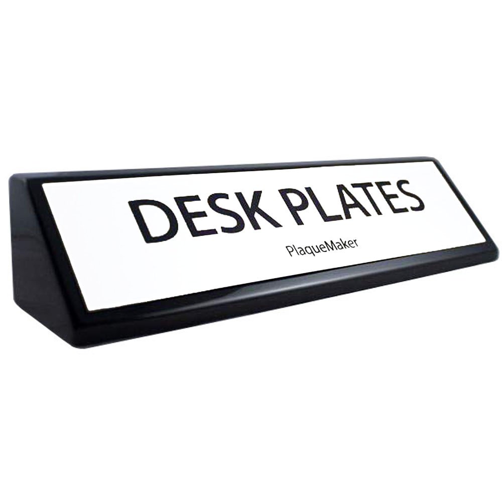Black Piano Finish Desk Wedge (White, 8x2