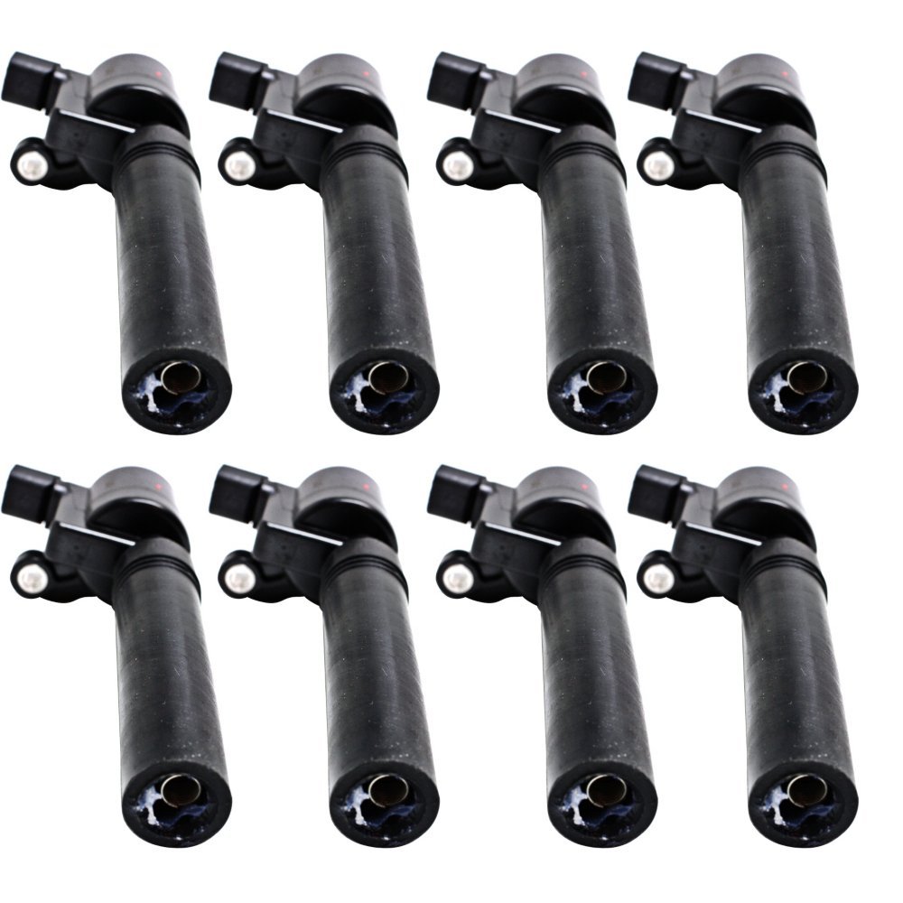 Evan Fischer 8-Piece Ignition Coil Set Compatible with 2002-2005 Ford Thunderbird & 2000-2006 Lincoln LS 3.9L V8 - High Performance Replacement Parts for Smoother Acceleration & Engine Efficiency - Perfect for DIY Mechanics & Auto Repair Shops
