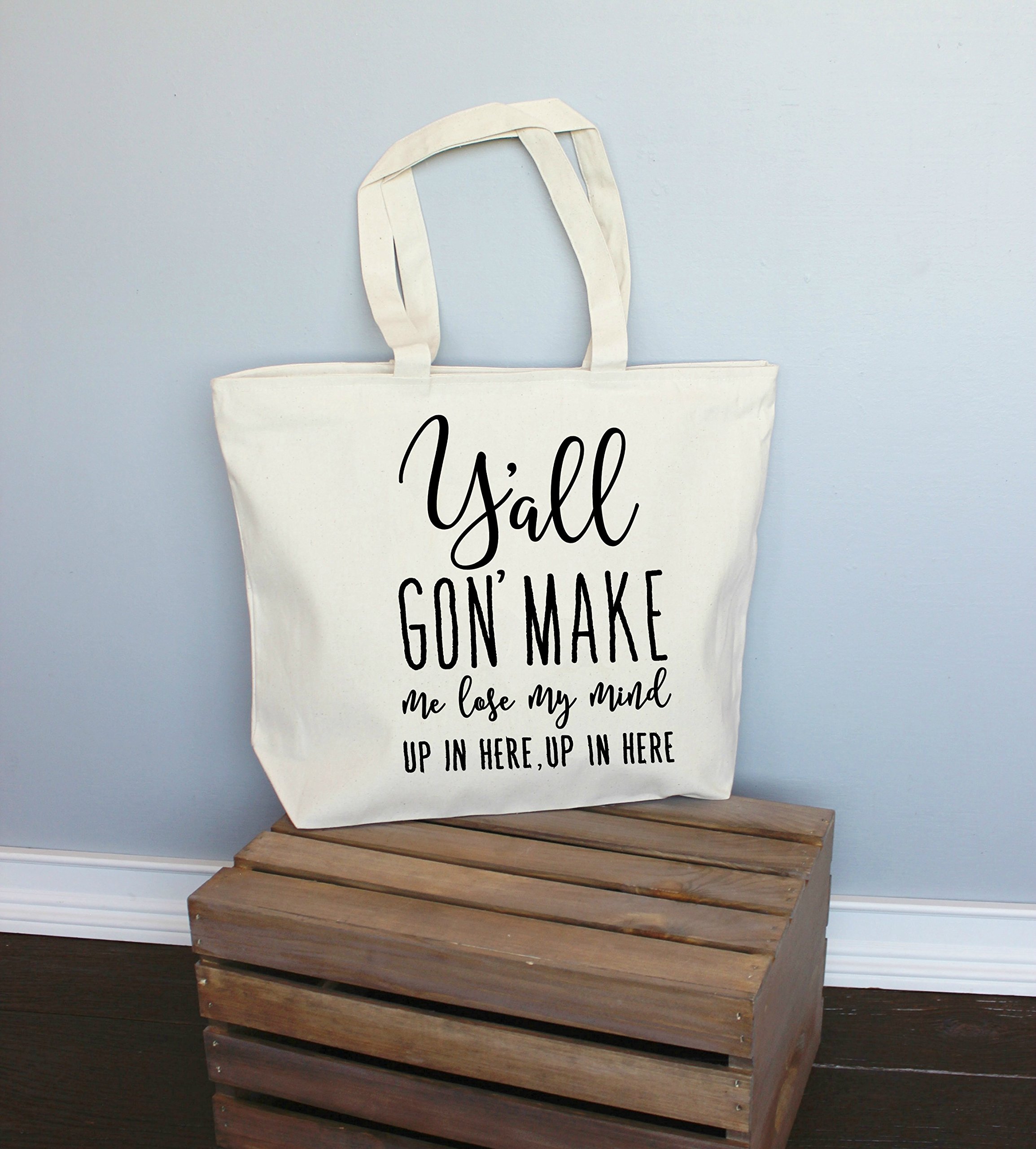 Black XL Tote Bag in Natural Color - Durable & Stylish for Shopping, Beach, Work & Travel | Premium Cotton Canvas Carryall