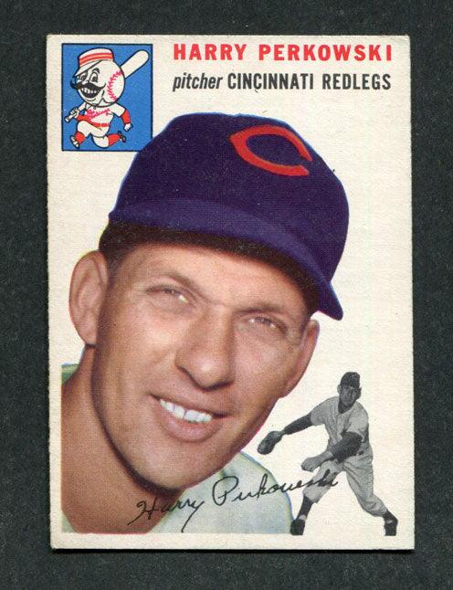 1954 Topps #125 Harry Perkowski Cincinnati Redlegs Vintage Baseball Card - Perfect for Collectors, Sports Memorabilia Display & MLB History Enthusiasts