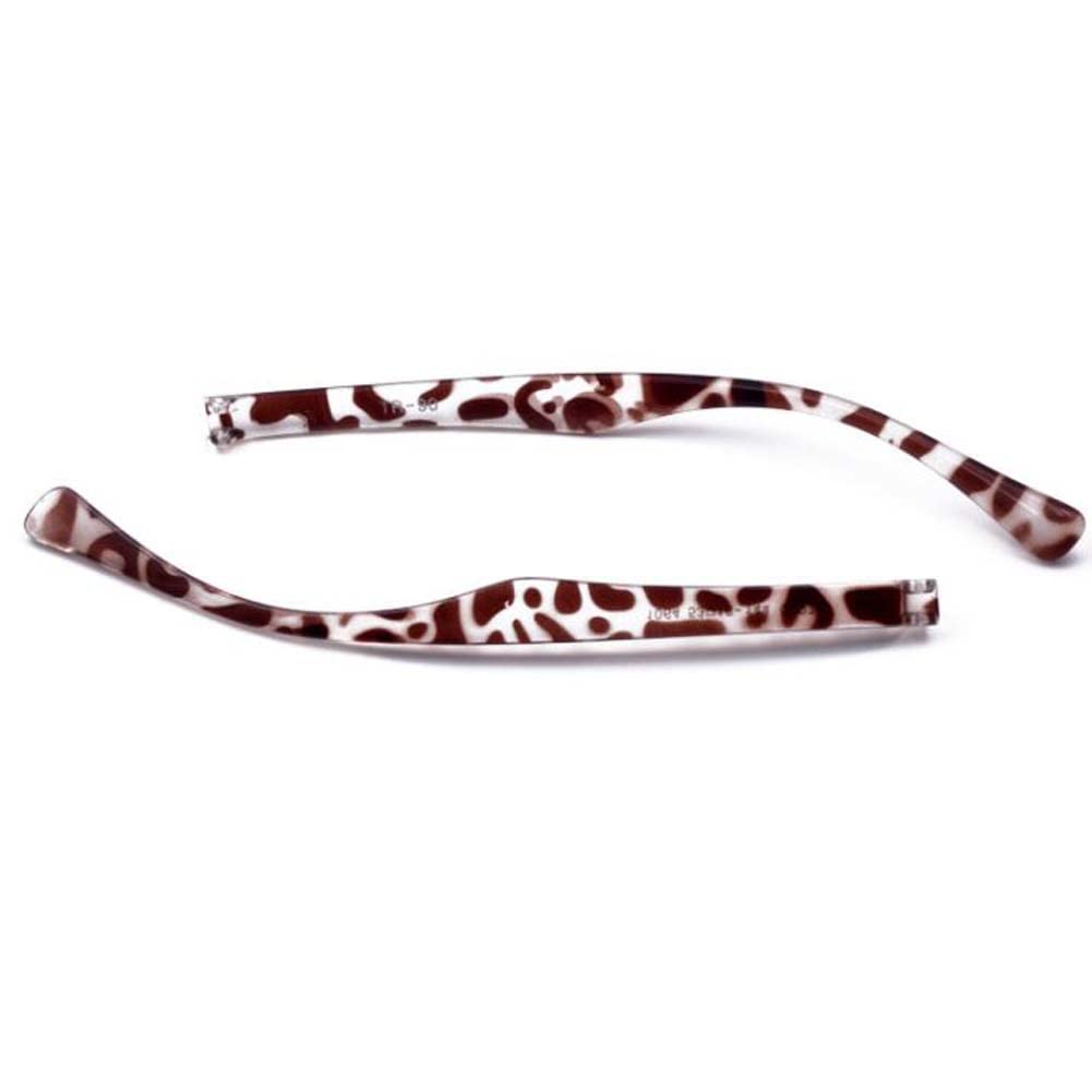 YGNJH Eyeglass Temple Tips Replacement - 1 Pair Leopard Print Plastic Glasses Arms, Sunglasses Repair Kit for Men & Women - Perfect for Reading Glasses, Fashion Eyewear, and Sunglasses Repair at Home or Office
