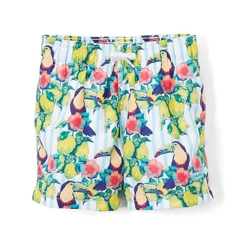 Azul Sour Toucan Swim Shorts for Men - Quick Dry Beach Board Shorts with Pockets - Perfect for Swimming, Surfing & Summer Vacation