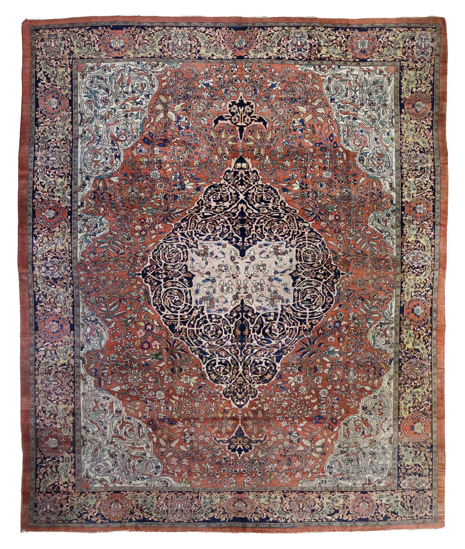 Antique Ferahan Sarouk Handwoven Traditional Persian Rug - J67173 - Perfect for Living Room, Bedroom & Home Decor