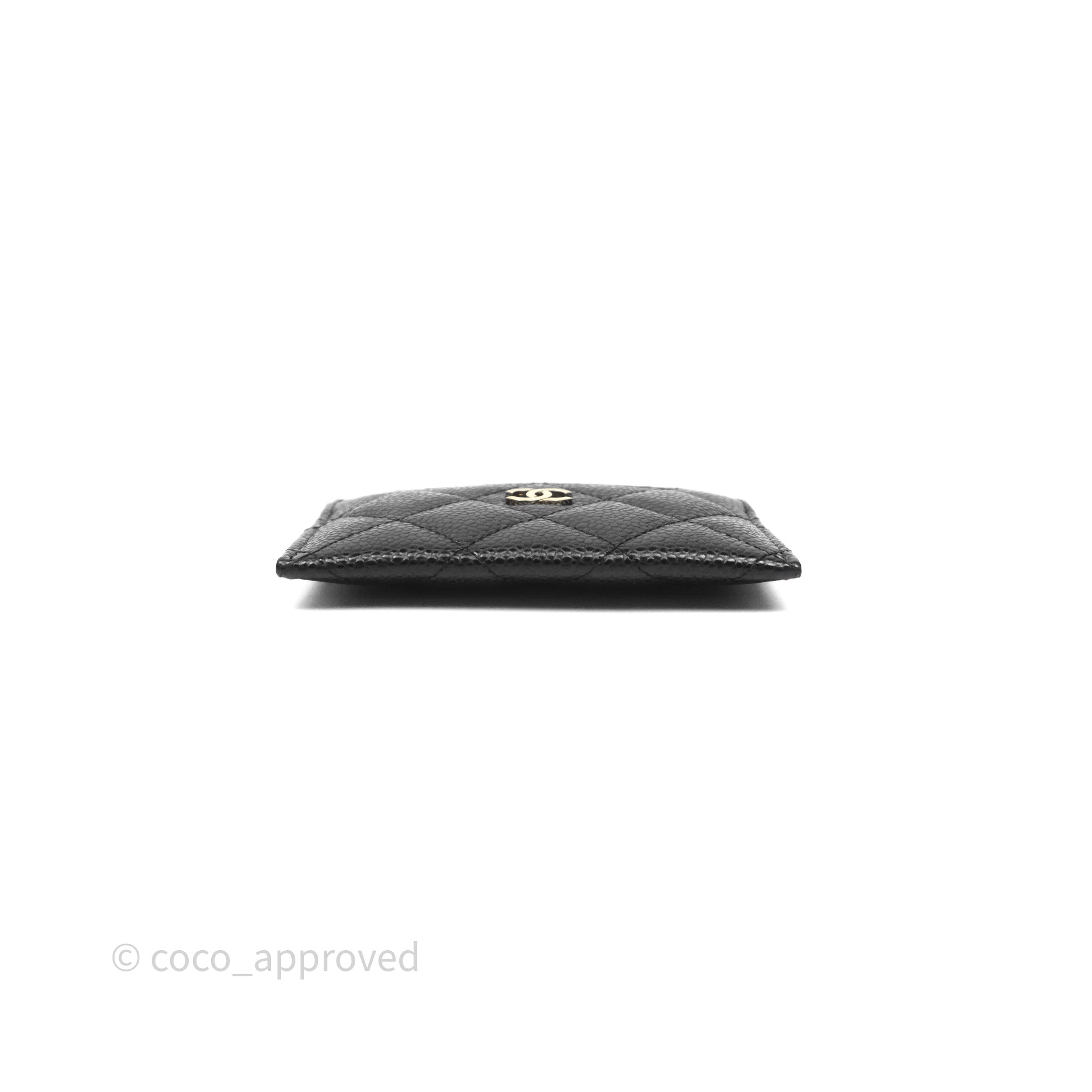 Chanel Classic Flat Card Holder in Black Caviar Leather with Gold Hardware - Luxury Wallet for Women, Perfect for Everyday Use & Gift Giving