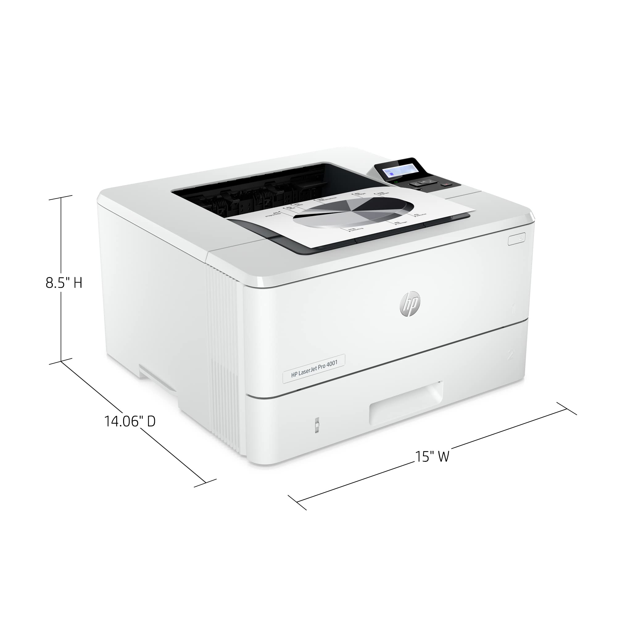 Renewed HP LaserJet Pro 4001n Black & White Laser Printer - Fast & Reliable Office Printing | Ideal for Small Businesses & Home Offices