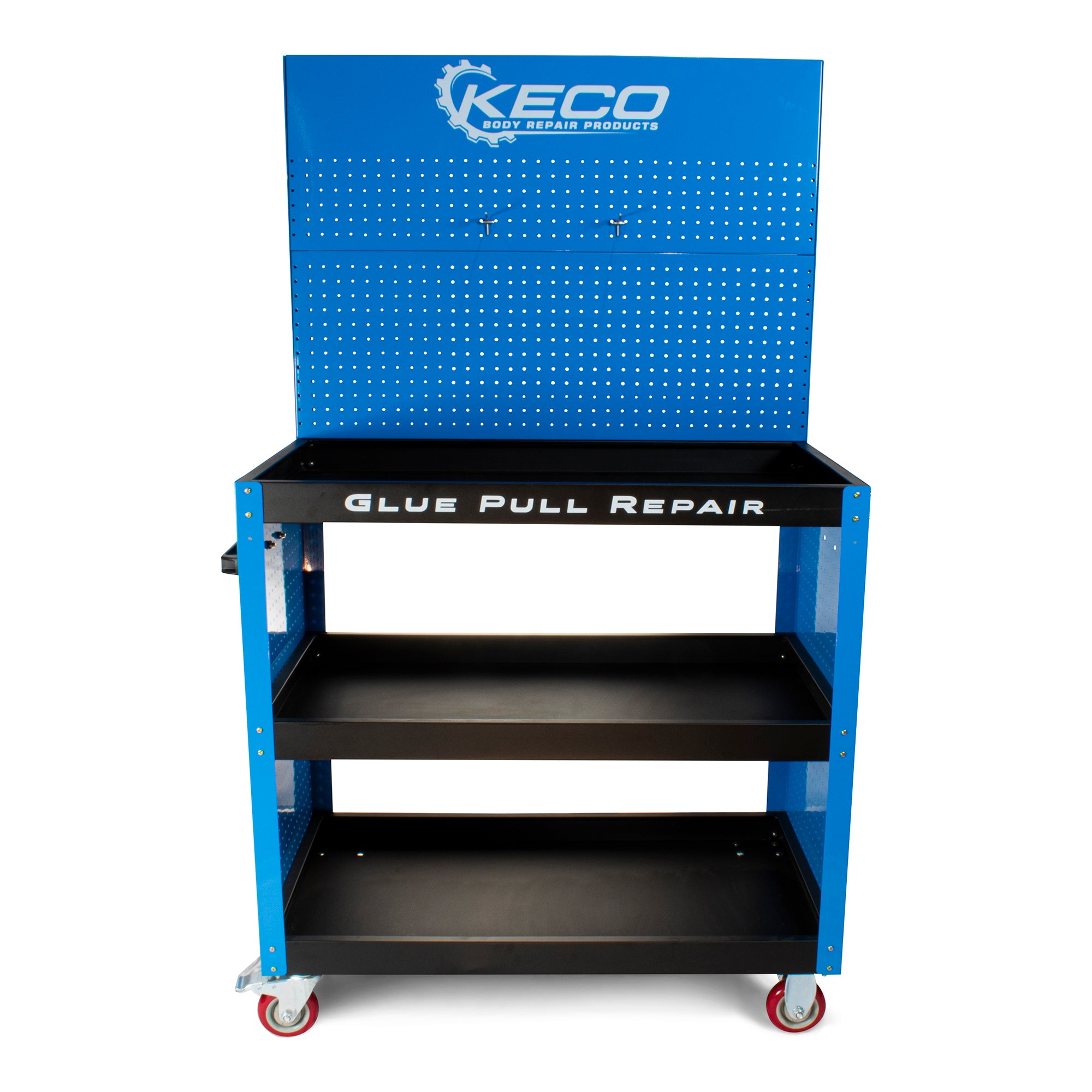 Blue Glue Pull Station Cart for Auto Body Repair - Collision Center Tool with Durable Wheels - Perfect for Dent Removal & Paintless Repair in Auto Shops