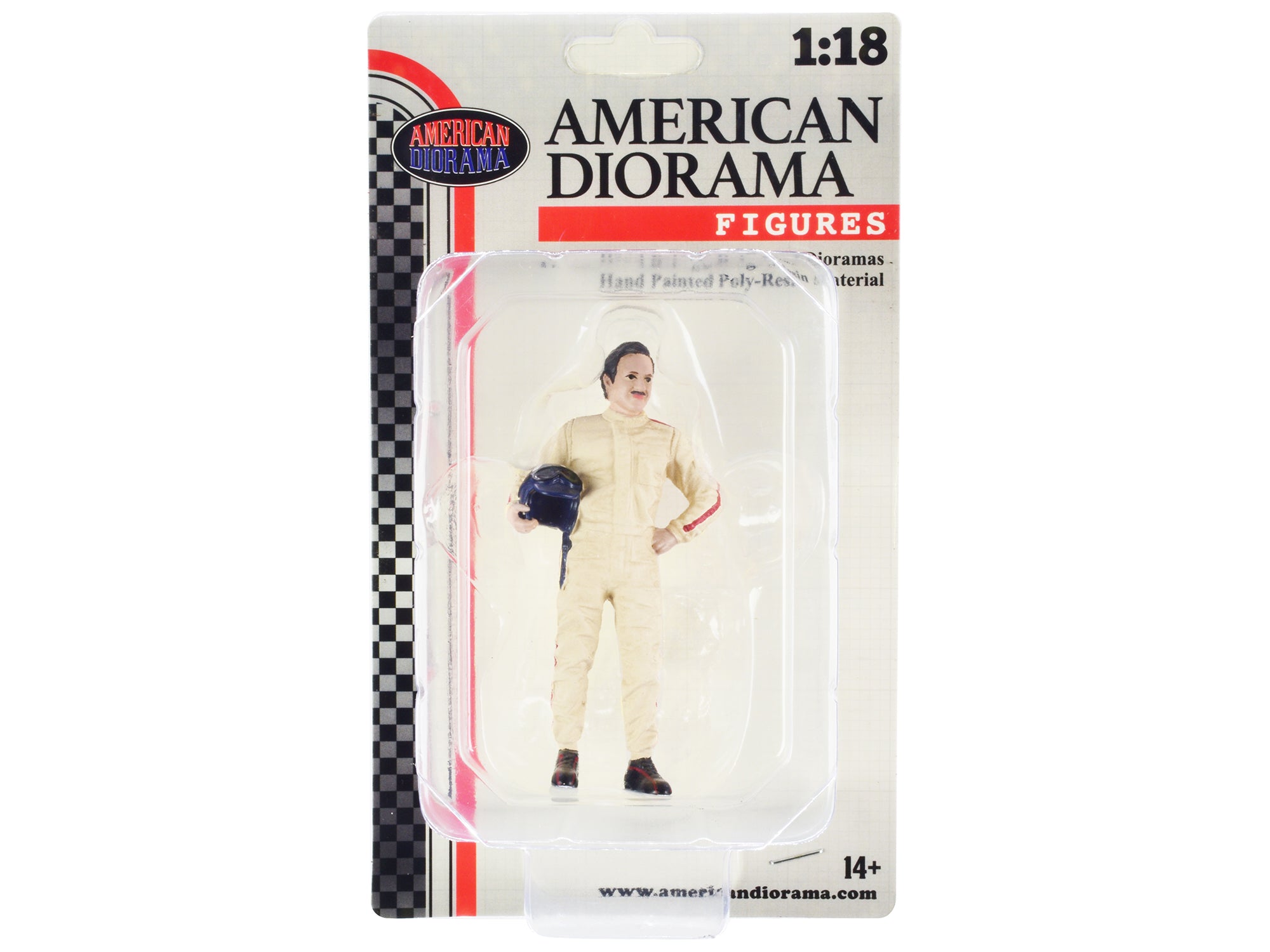 Vintage 1960s Racing Legends Figure B for 1/18 Scale Model Cars - Perfect for Collectors & Diorama Displays by American Diorama