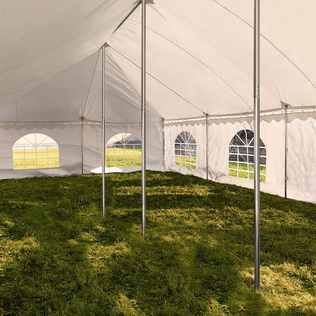 20' x 40' Fire Retardant White Party Tent - Heavy Duty Waterproof Canopy for Outdoor Weddings, Events & Camping