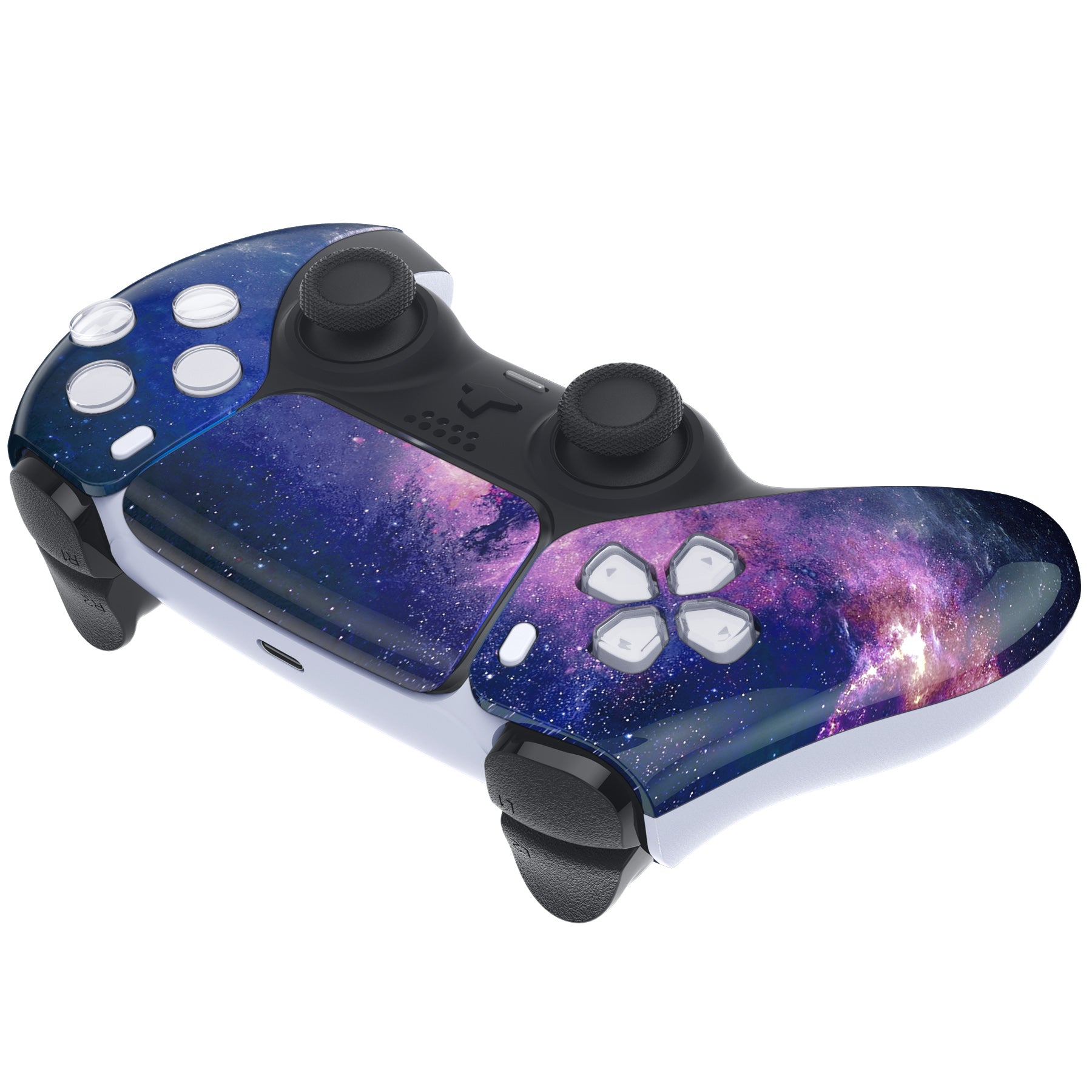 eXtremeRate Nebula Galaxy Pattern PS5 Controller Touchpad Front Housing Shell - Compatible with BDM 010/020/030/040/050, DIY Replacement Shell & Custom Touch Pad Cover for PS5 Controller (ZPFT1003G3) - Perfect for Gaming Enthusiasts & Custom Mods