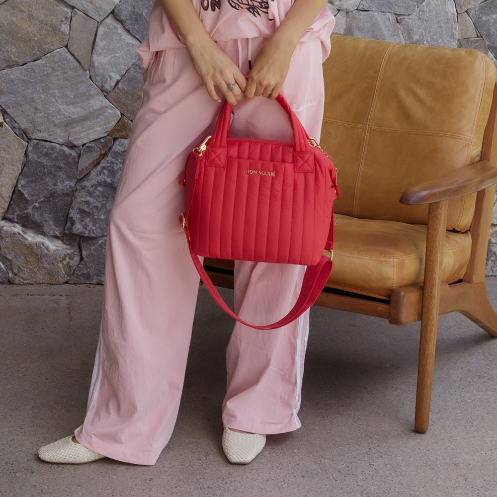Puffy Pillow Crossbody Bag for Women - Soft & Stylish Red Shoulder Purse - Perfect for Travel, Shopping & Everyday Use
