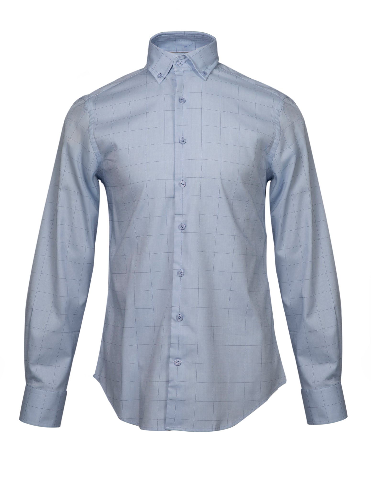 Henry Sartorial Men's Casual Plain Blue Shirt - Comfortable Everyday Wear for Work & Outings