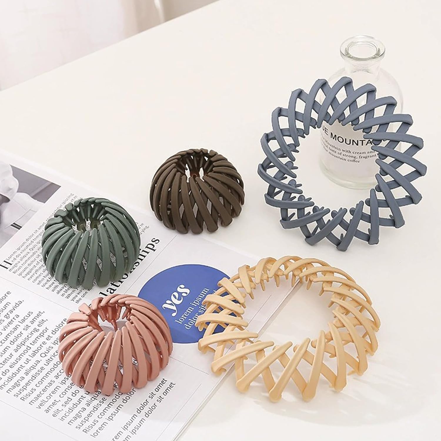 **Autowrap 3-Piece Magic Hair Clip Set – Lazy Bird Nest Hairpin, Retractable Ponytail & Braid Fixer for Women & Girls (Multicolor) – Perfect for Quick Hairstyles, Workouts, and Everyday Wear**
