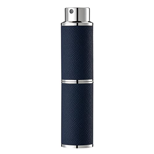 Owlyee 8ML Perfume Atomizer - Refillable Travel Cologne Spray Bottle (1 Pack, Leather Blue) | Mini Perfume Dispenser for Purse, Gym Bag & Airplane Carry-On | TSA Approved Fragrance Container