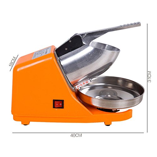 TOPCHANCES 300W Electric Ice Crusher & Shaver Machine - 143lbs/Hour Snow Cone Maker for Home & Commercial Use - Perfect for Cocktails, Smoothies, and Summer Treats (220V)