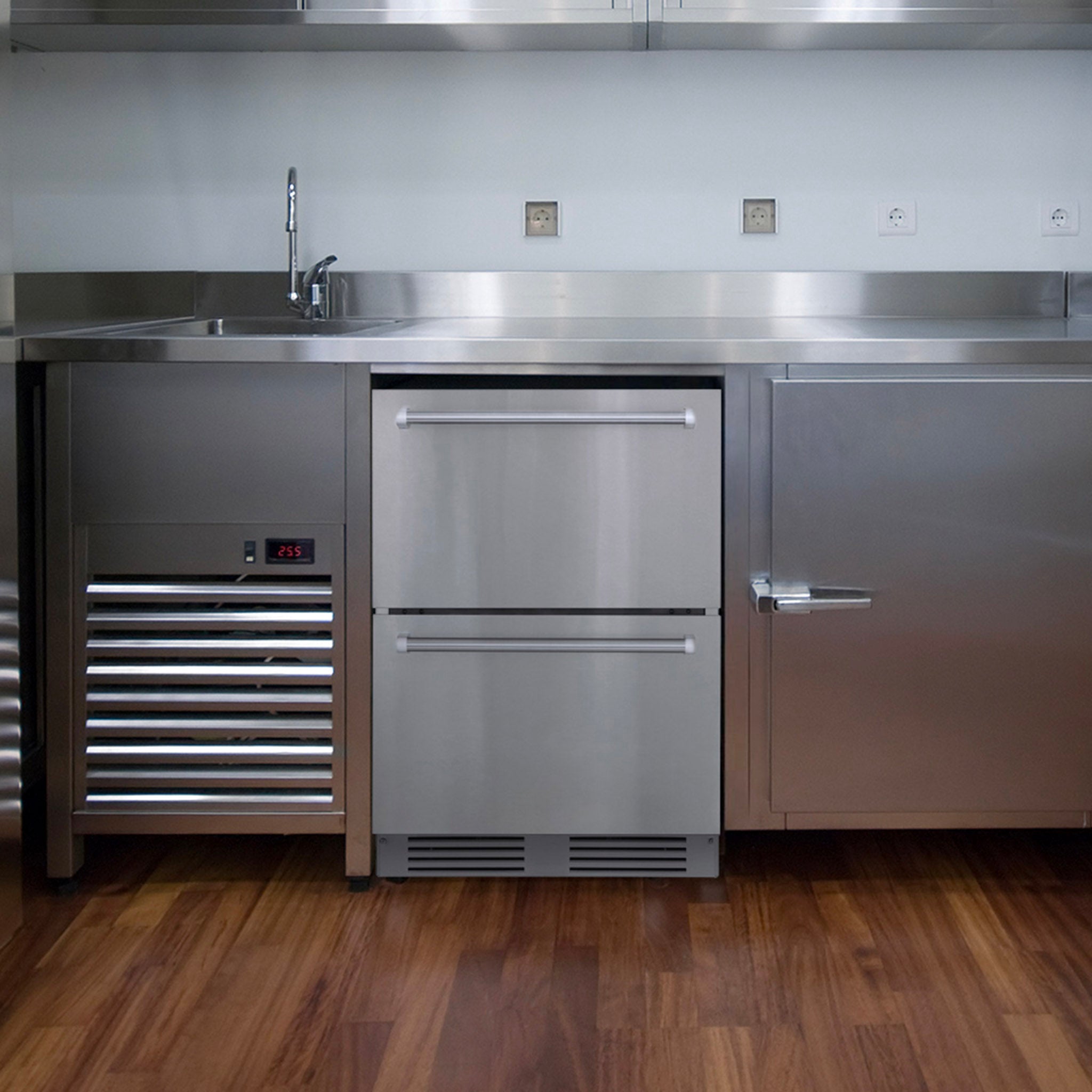 Newair® 24-Inch Undercounter Dual Zone Freezer & Refrigerator - Energy Efficient Compact Fridge for Kitchen, Bar, Garage, or Basement - Perfect for Beverages, Wine, and Food Storage