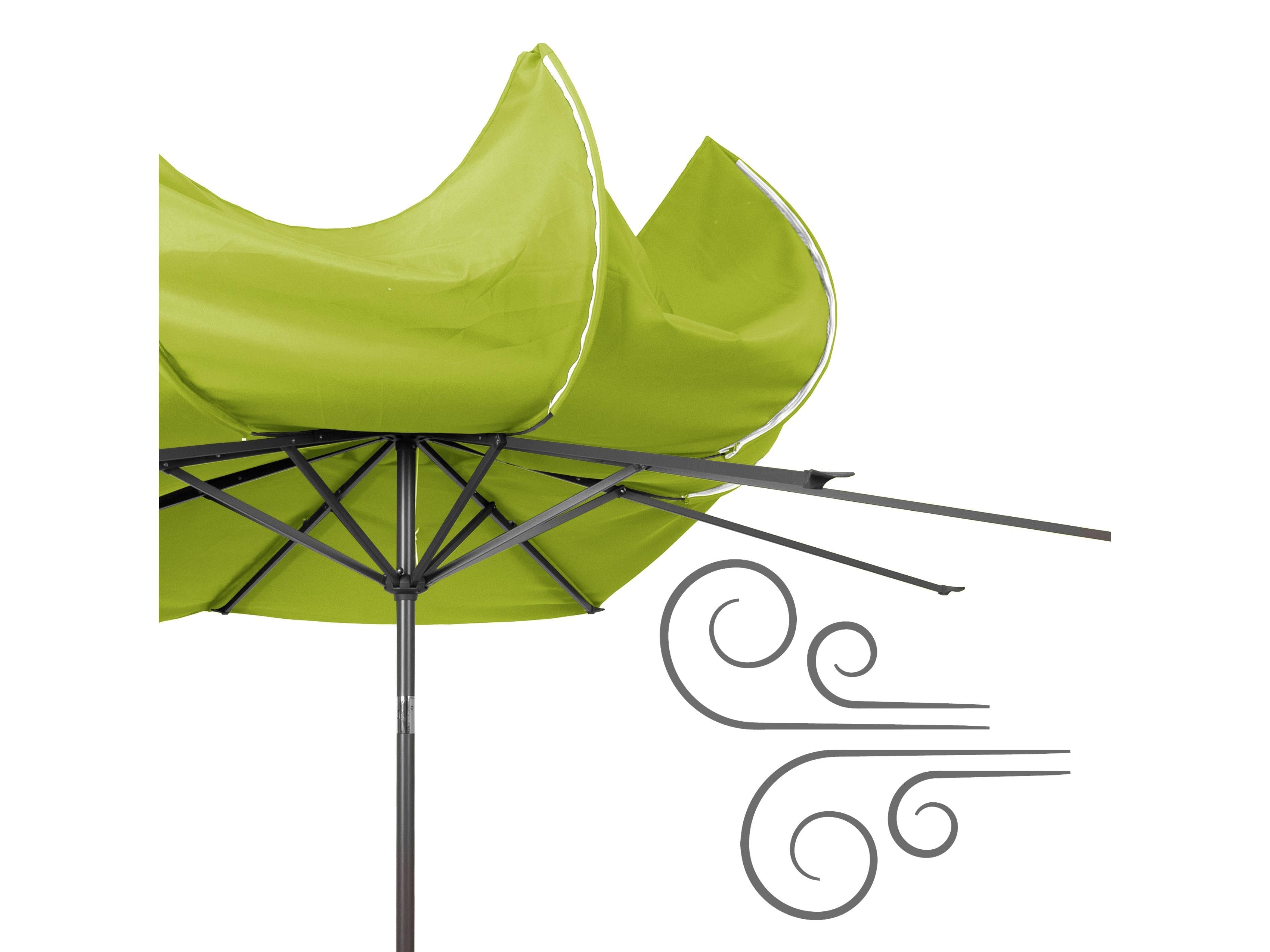 10ft Wind Resistant Lime Green Outdoor Patio Umbrella - Perfect for Backyard, Poolside, and Beach Use
