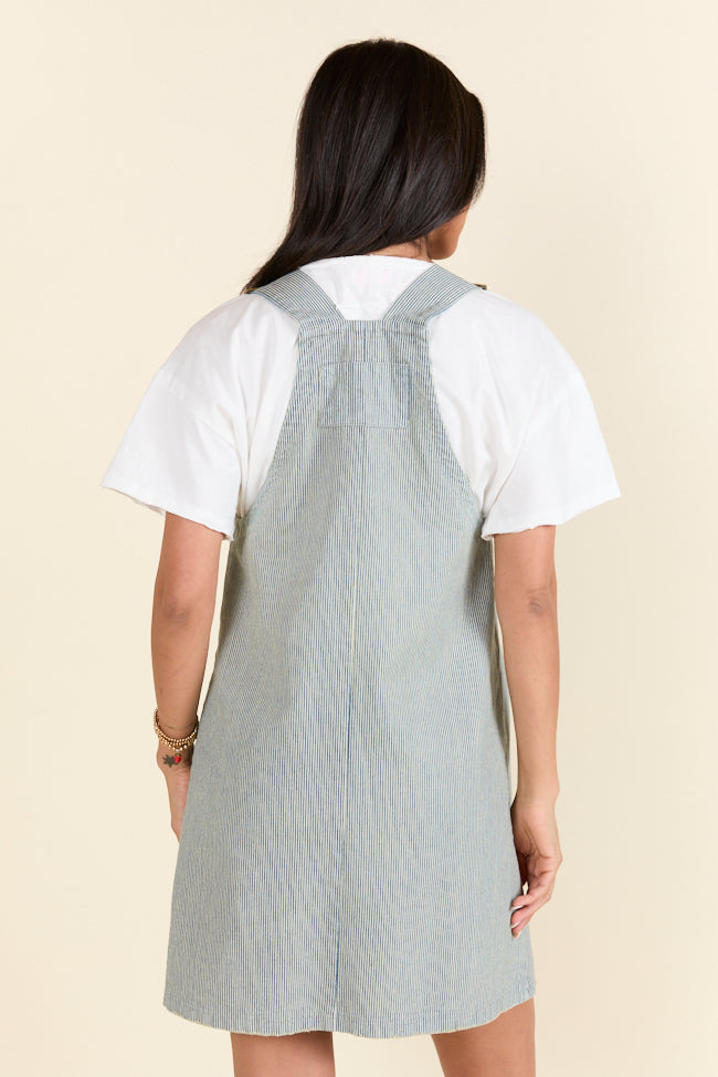 Shelley Striped Overalls Dress - Holley Gabrielle X Pink Lily Collaboration | Women's Fashion Jumpsuit for Casual Outings & Street Style