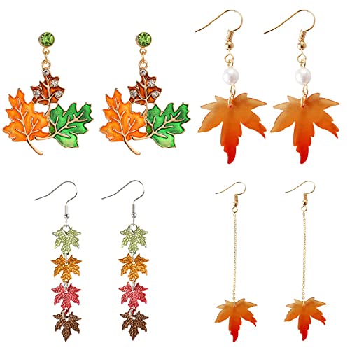 B2:fall earrings-4 pairs