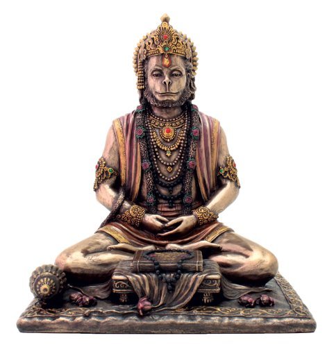 Hanuman Statue - Hindu God of Strength Sculpture for Home Altar, Yoga Studio & Spiritual Decor | Handcrafted Religious Figurine