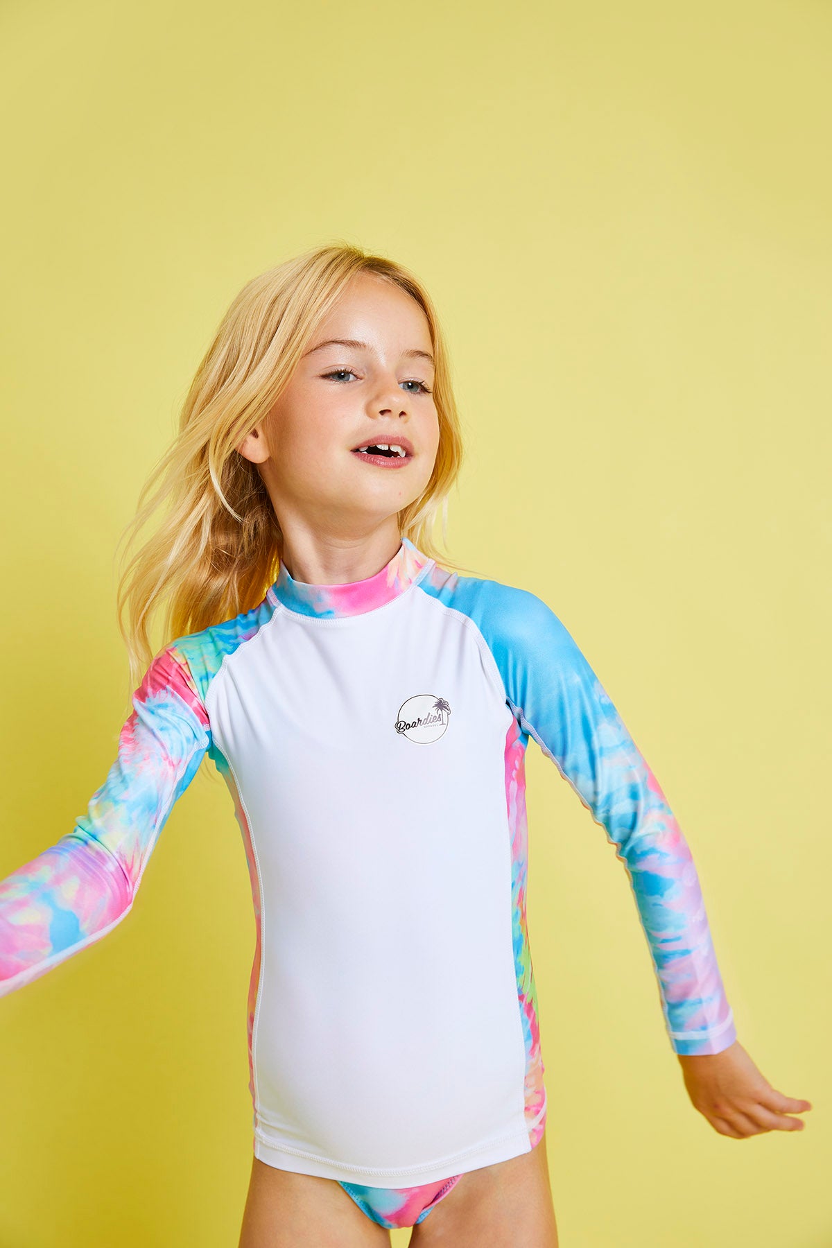 Colorful Spiral Tie Dye Rash Guard UPF 50+ Sun Protection for Men Women Kids - Beach Swimming Surfing Yoga Outdoor Activities