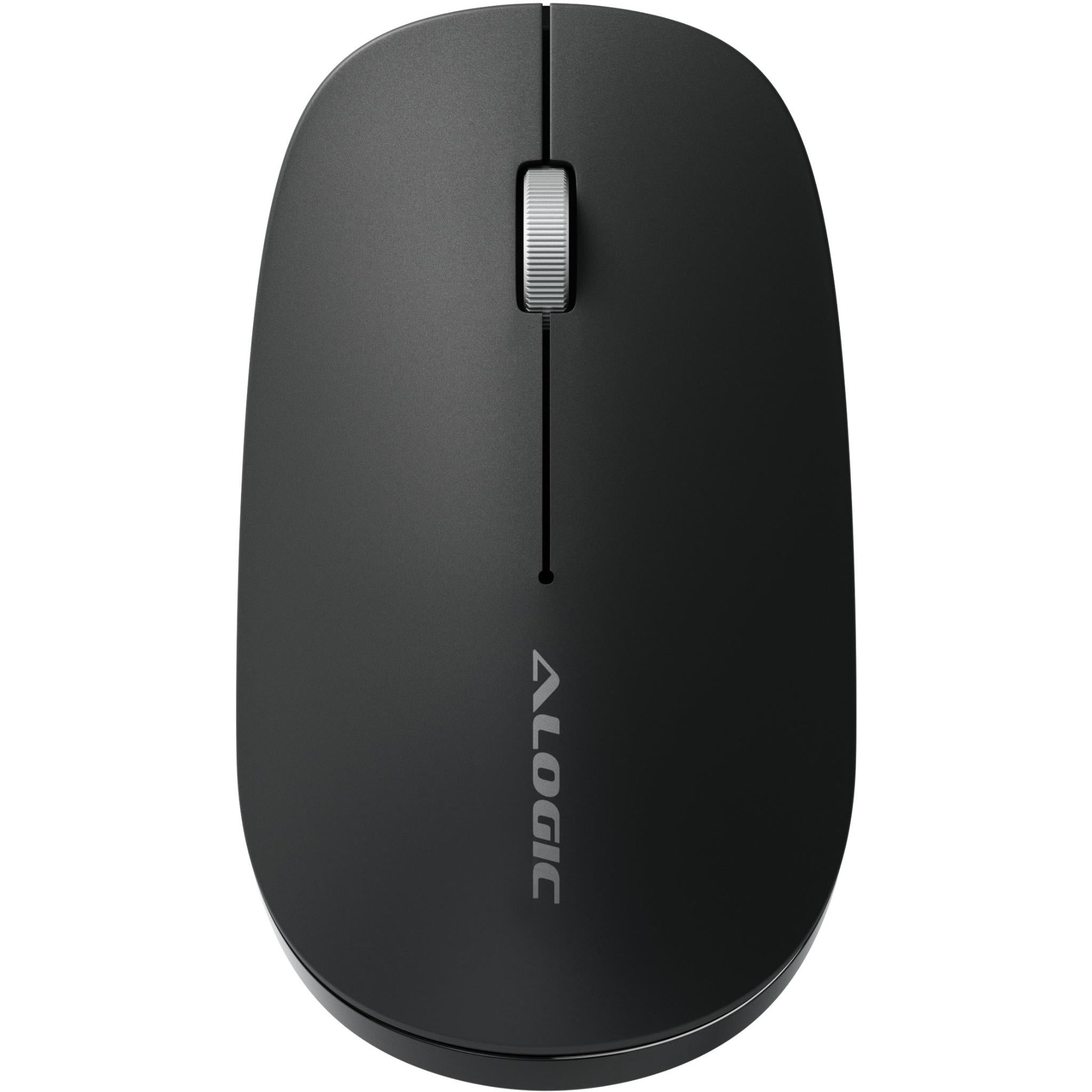 Alogic Echelon Bluetooth Wireless Mouse with USB-C Rechargeable, 4 Programmable Buttons - Black - Perfect for Office Work, Gaming & Travel