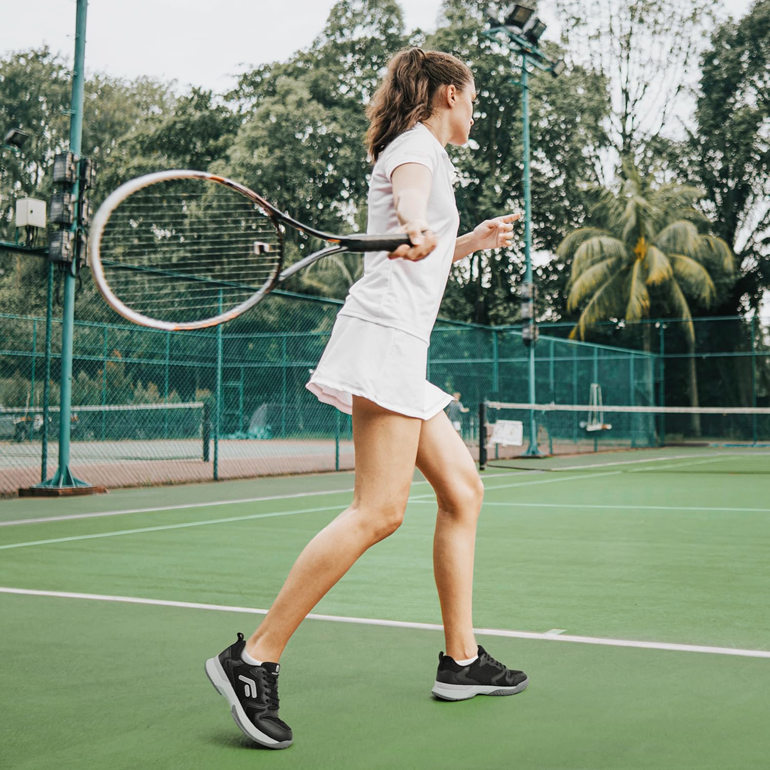 FitVille Women's Wide Width Pickleball Shoes - Court Tennis & Badminton Sneakers with Arch Support for Indoor & Outdoor Sports | Perfect for Pickleball, Tennis, Gym & Casual Wear
