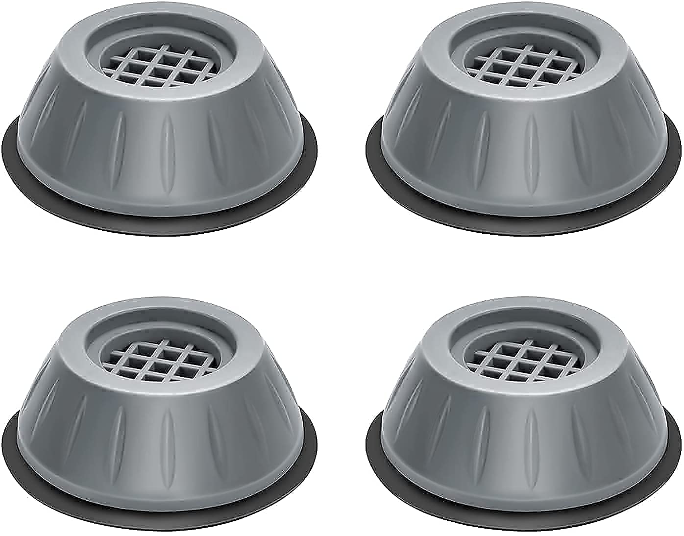 Sellcrop 4-Pack Washing Machine Anti-Vibration Pads - Heavy Duty Washer & Dryer Stabilizer Stand with Height Adjustment - Reduce Noise & Vibration for Home Laundry Room Appliances (Perfect for Apartments & Small Spaces)