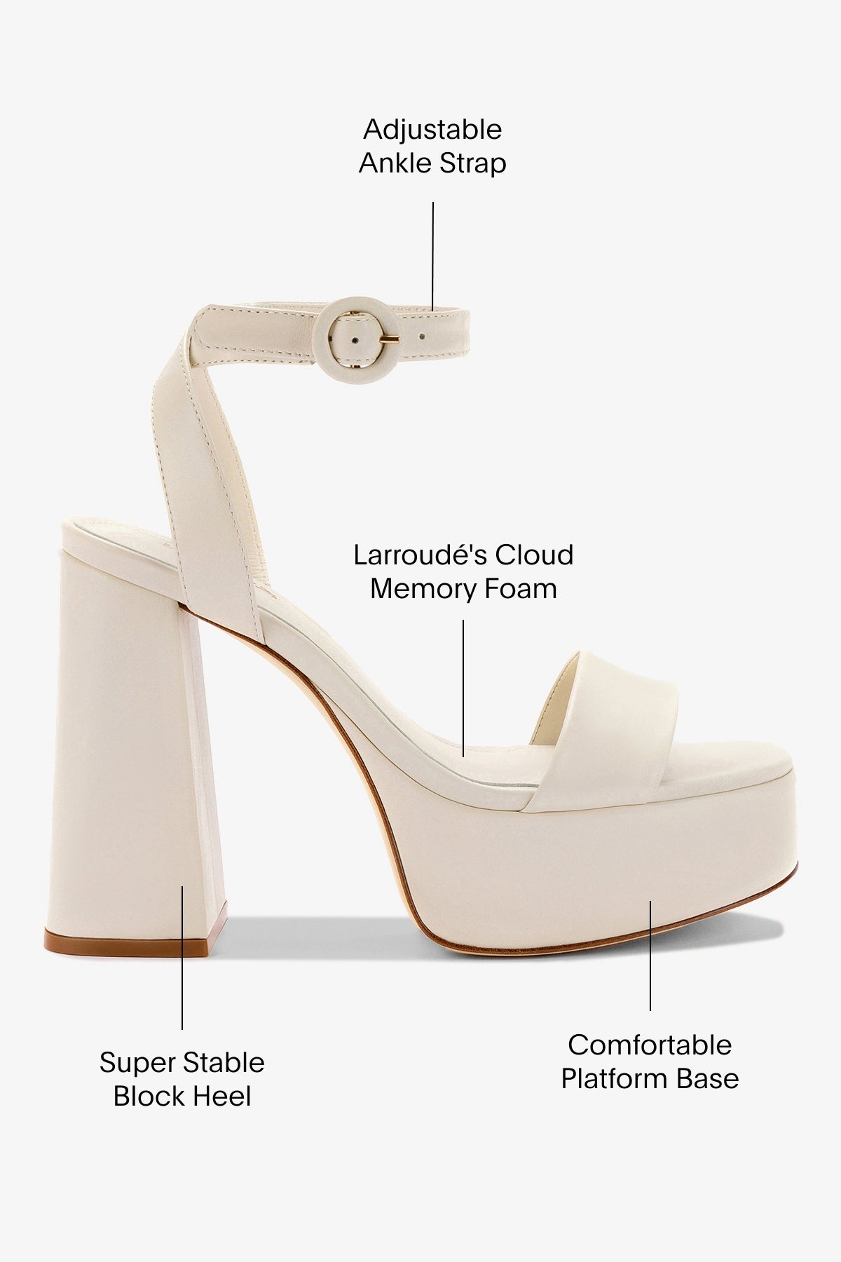 Ivory Leather Dolly Sandal - Comfortable Women's Casual Shoes for Summer, Beach, and Everyday Wear