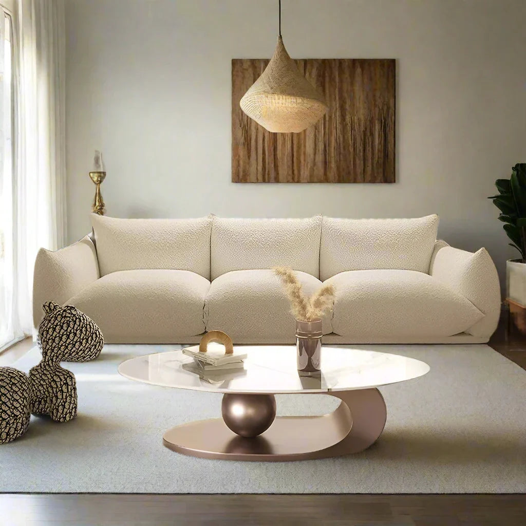 Elegant Living Room Sofa Set - Comfortable 3-Piece Sectional Couch with Soft Fabric - Perfect for Small Spaces, Apartments & Cozy Family Gatherings