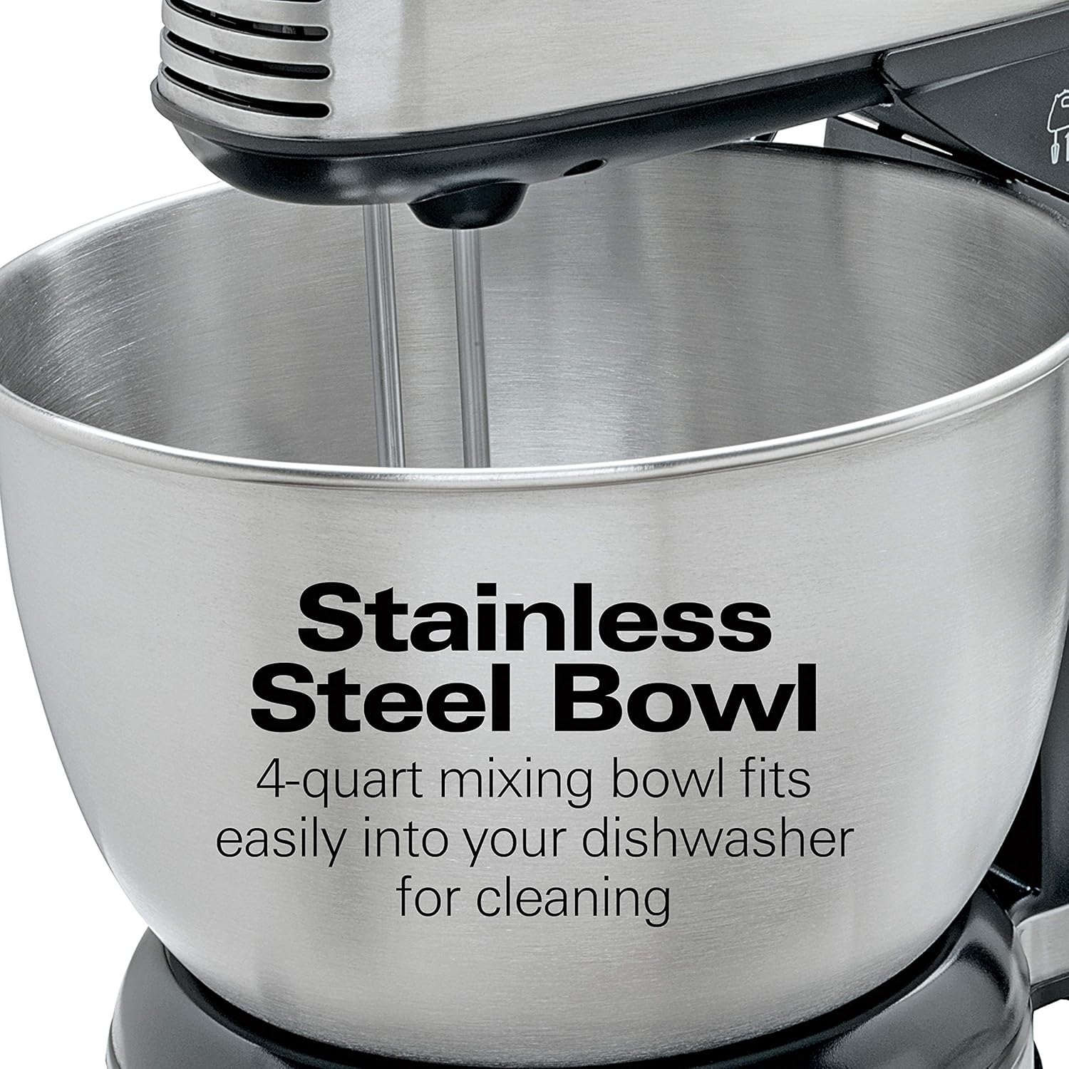 Hamilton Beach Classic Hand and Stand Mixer - 5-Speed, 250W Power, Black & Stainless Steel - Perfect for Baking Cakes, Cookies, and Dough at Home