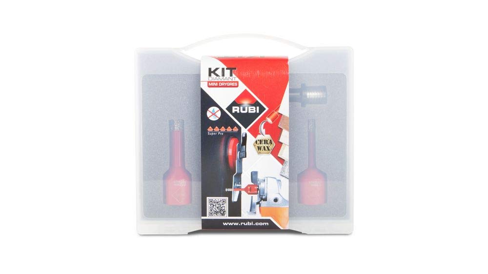 Rubi DRYGRES Mini Drill Bit Kit - 10-Piece Ceramic Tile & Glass Drill Bits Set for DIY Projects, Home Renovation & Crafting - Perfect for Bathroom, Kitchen & Mosaic Art