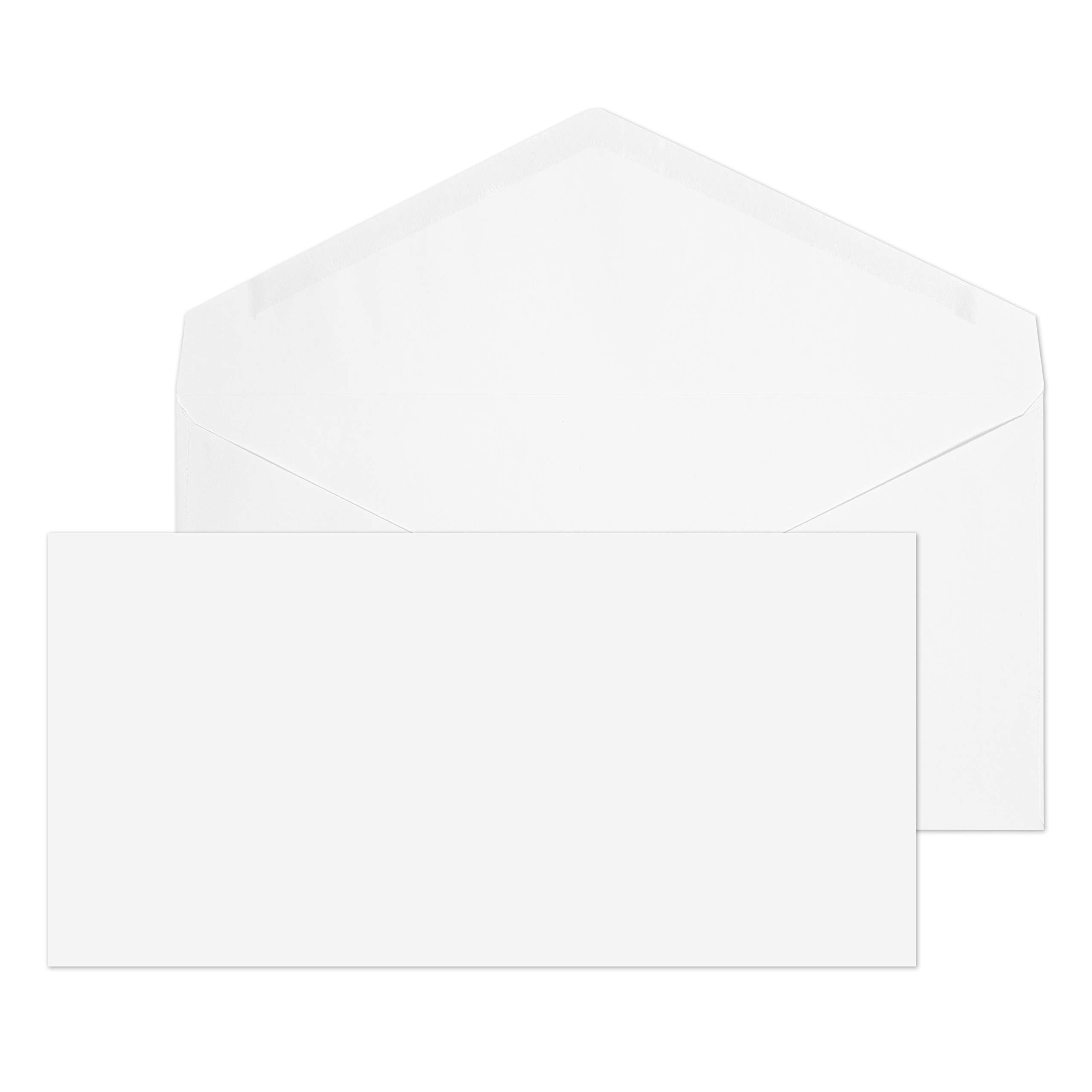 Premium White Banker Gummed Envelopes 110 x 220 mm (4.33 x 8.66 in) - 90 GSM Quality - Pack of 1000 - Ideal for Business Invitations, Wedding RSVPs & Professional Correspondence