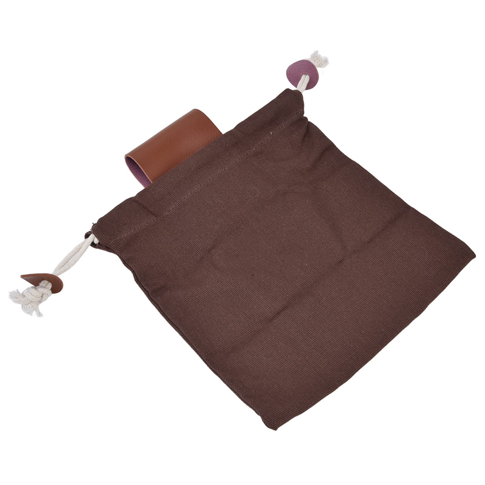 Premium PU Leather Fruit Picking Bag with Adjustable Belt - Durable Canvas Foraging Pouch for Apple Harvesting, Berry Collection & Outdoor Adventures (Brown) - Perfect for Farmers, Gardeners & Nature Enthusiasts