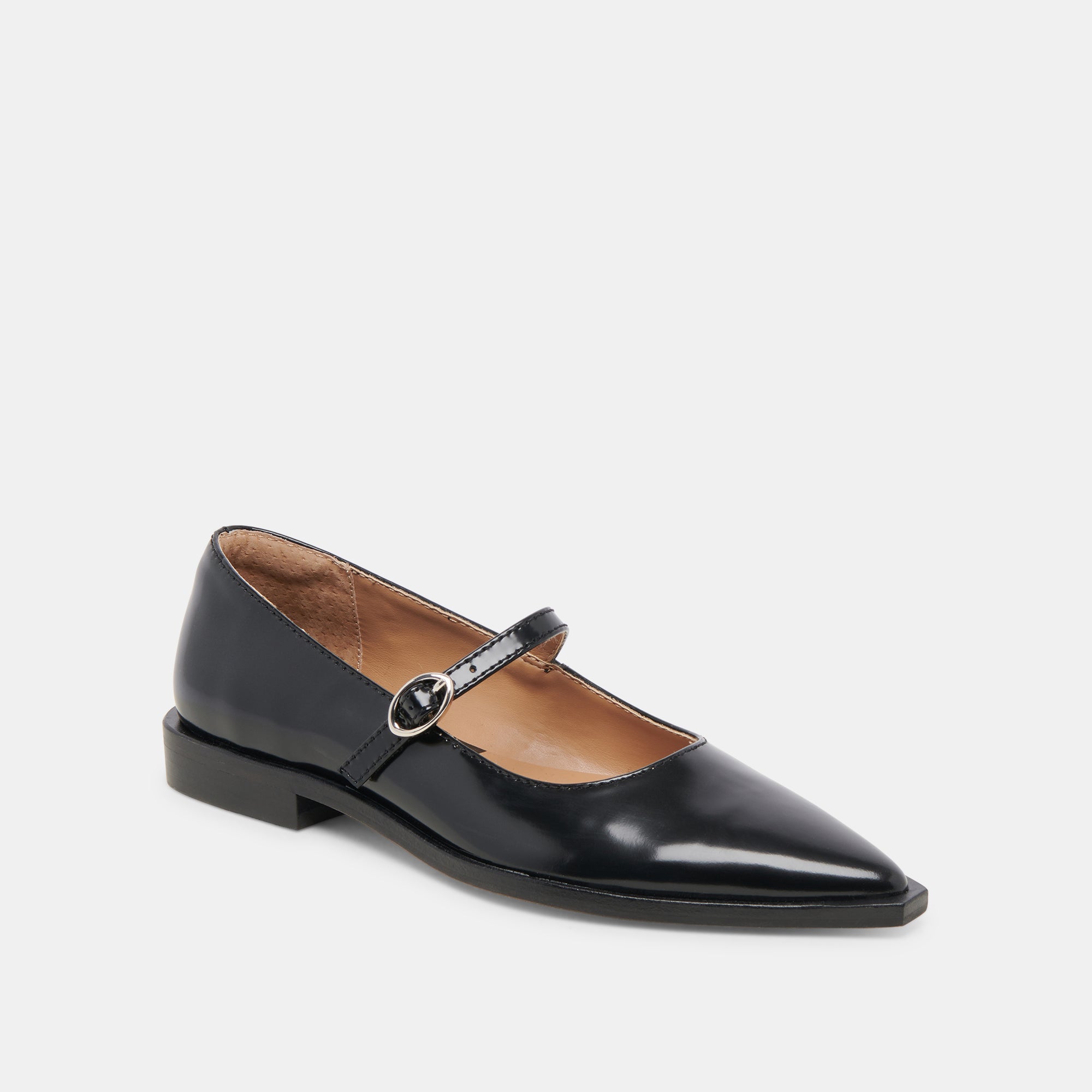 LARGO FLATS MIDNIGHT PATENT LEATHER WOMEN'S SHOES - Elegant & Comfortable Dress Flats for Work, Office, and Formal Occasions
