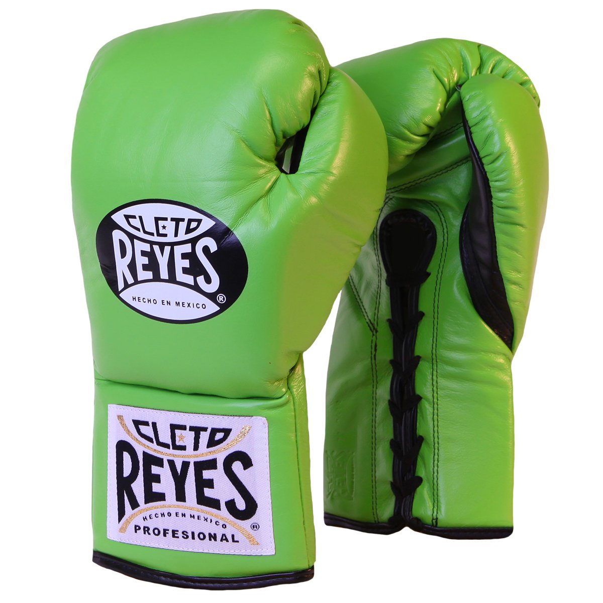 Cleto Reyes Official Lace Up Competition Boxing Gloves - Professional Training & Sparring Gear for Fighters (Citrus Green) - Perfect for Boxing Gyms, MMA Training & Competitive Matches