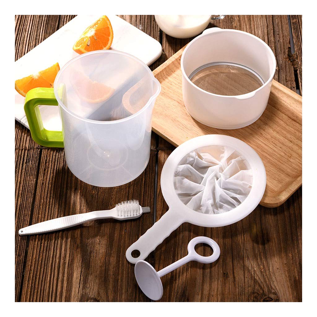 High-Density Nylon Skimmer Ladle Set - 5-Piece Kitchen Strainer with 120 & 300 Mesh Filters for Soy Milk, Baby Juice & Cooking | Durable Colander Spoon for Smooth Blending & Healthy Recipes