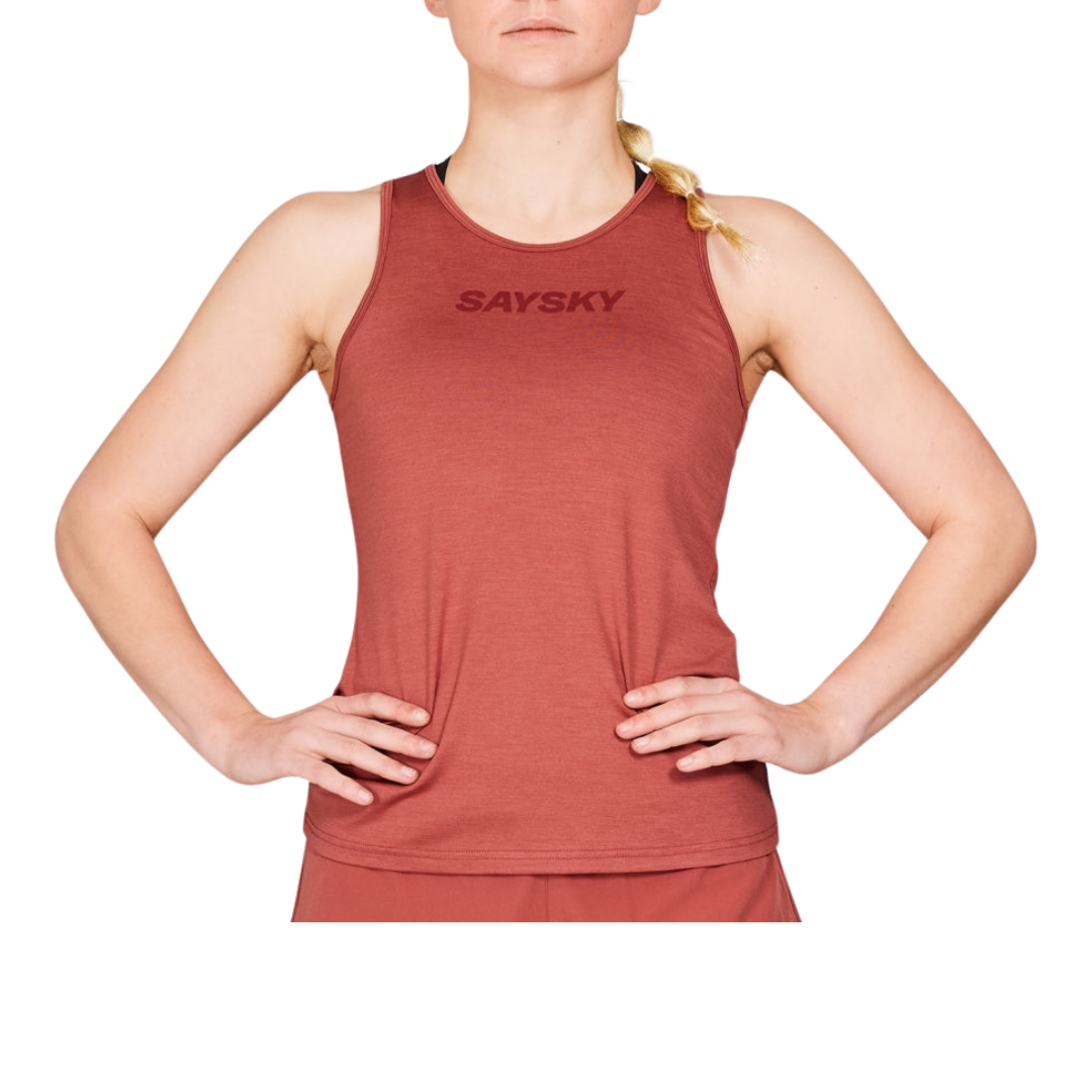 SAYSKY Women's Running Top with Logo - Lightweight Breathable Workout Shirt for Gym, Jogging & Outdoor Activities