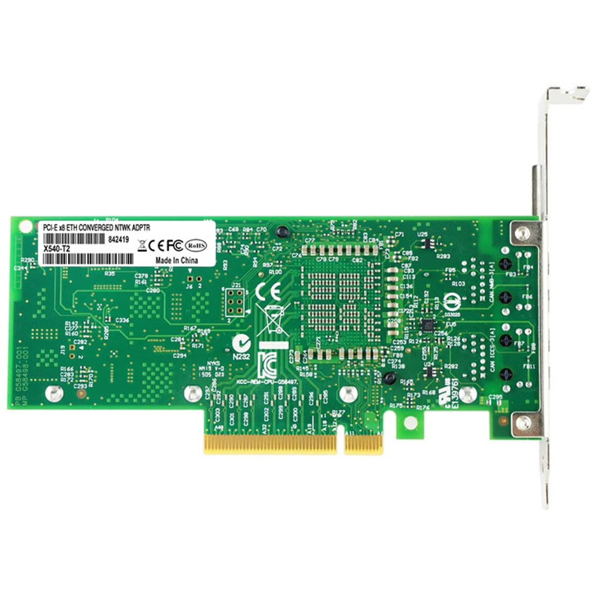 Herklotzn X540-T2 10Gbps Dual Port PCIe Network Card with RJ45 Connectors - High Performance Server & Desktop Ethernet Adapter for Gaming, Streaming & Data Centers