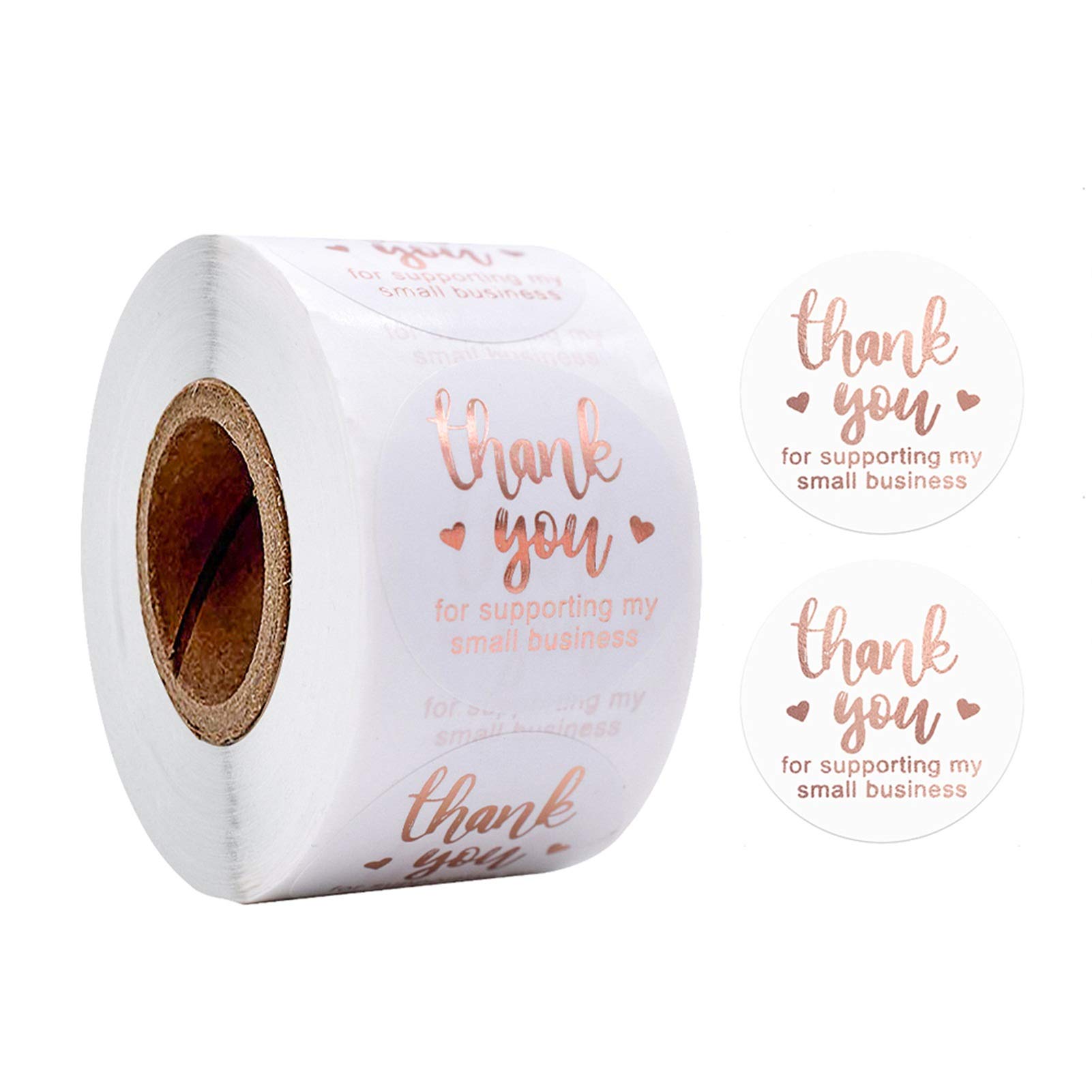 500Pcs 1.5 Inch Round Thank You Stickers for Small Business - Decorative Sealing Labels for Greeting Cards, Flower Bouquets, Gift Wrapping - Perfect for Packaging, Crafts & DIY Projects