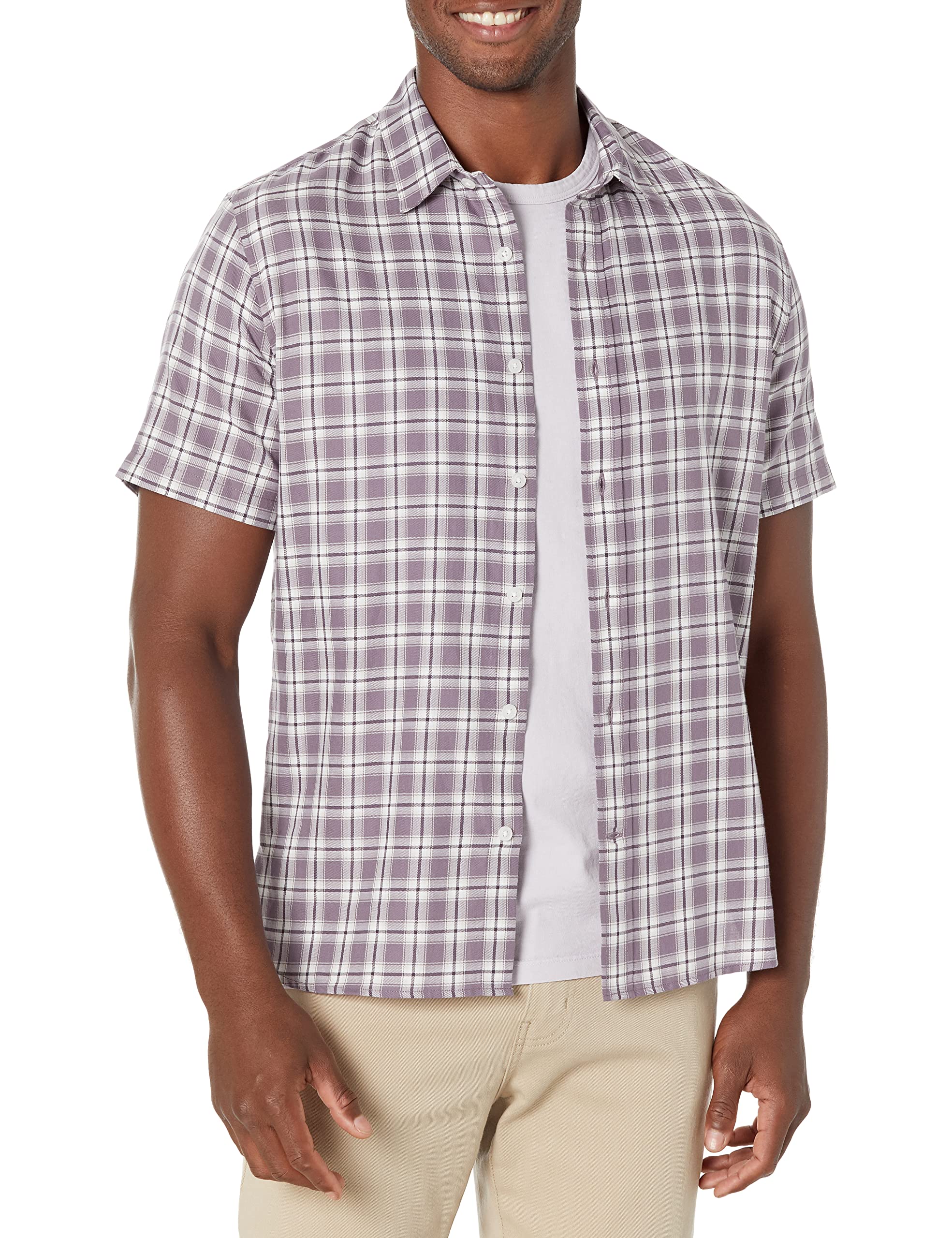 Vince Men's Waterfront Plaid Shirt | Classic Casual Button Down Shirt for Men | Perfect for Outdoor Activities, Date Nights & Office Wear