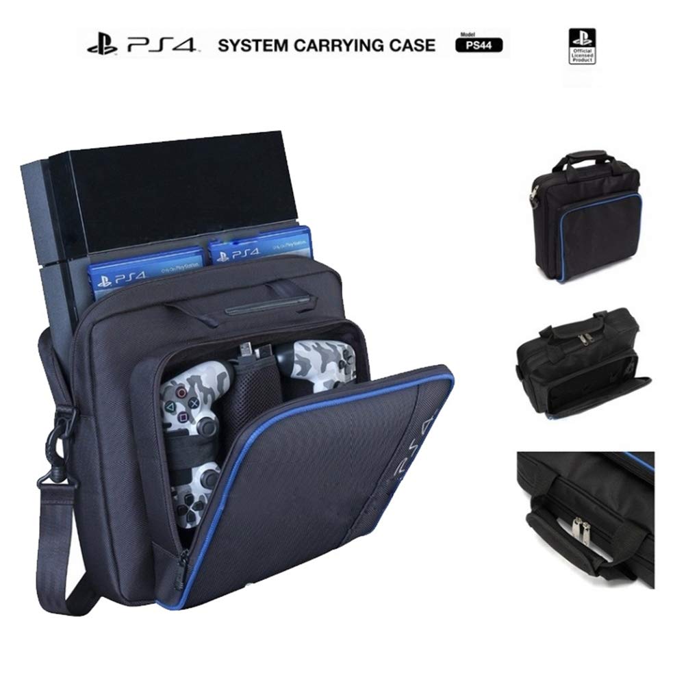 Premium PS4/PS4 Pro/Slim Console Carrying Case - Waterproof Protective Shoulder Bag with Padded Interior for PlayStation 4 Game System Storage & Travel - Perfect for Gaming Parties, Commuting, and Secure Transport
