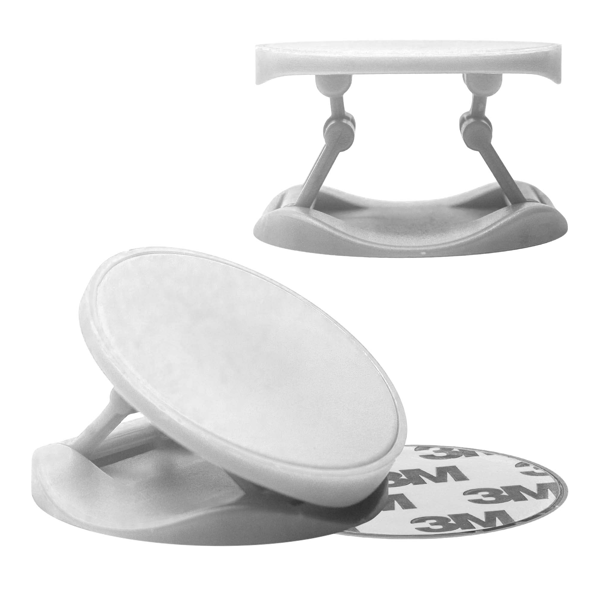 Phone Grip Stand for iPhone & Samsung - Anti-Slip White Holder for Secure One-Handed Use - Perfect for Watching Videos, Taking Photos & Gaming