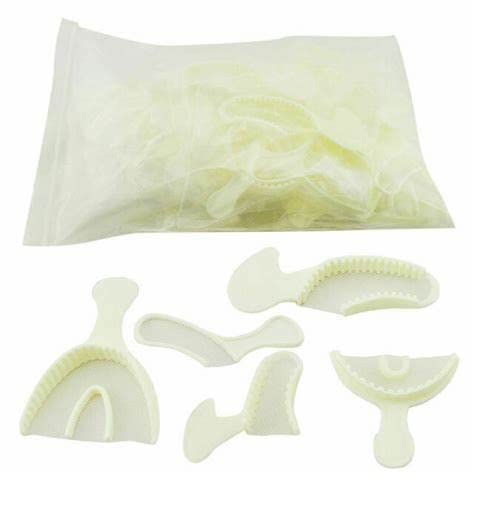 MARK3 Disposable Dental Bite Registration Trays - 50 Pack White Posterior Triple Trays for Teeth Molds & Impressions | Made in USA | Perfect for Dental Clinics, Orthodontics & Teeth Whitening Procedures