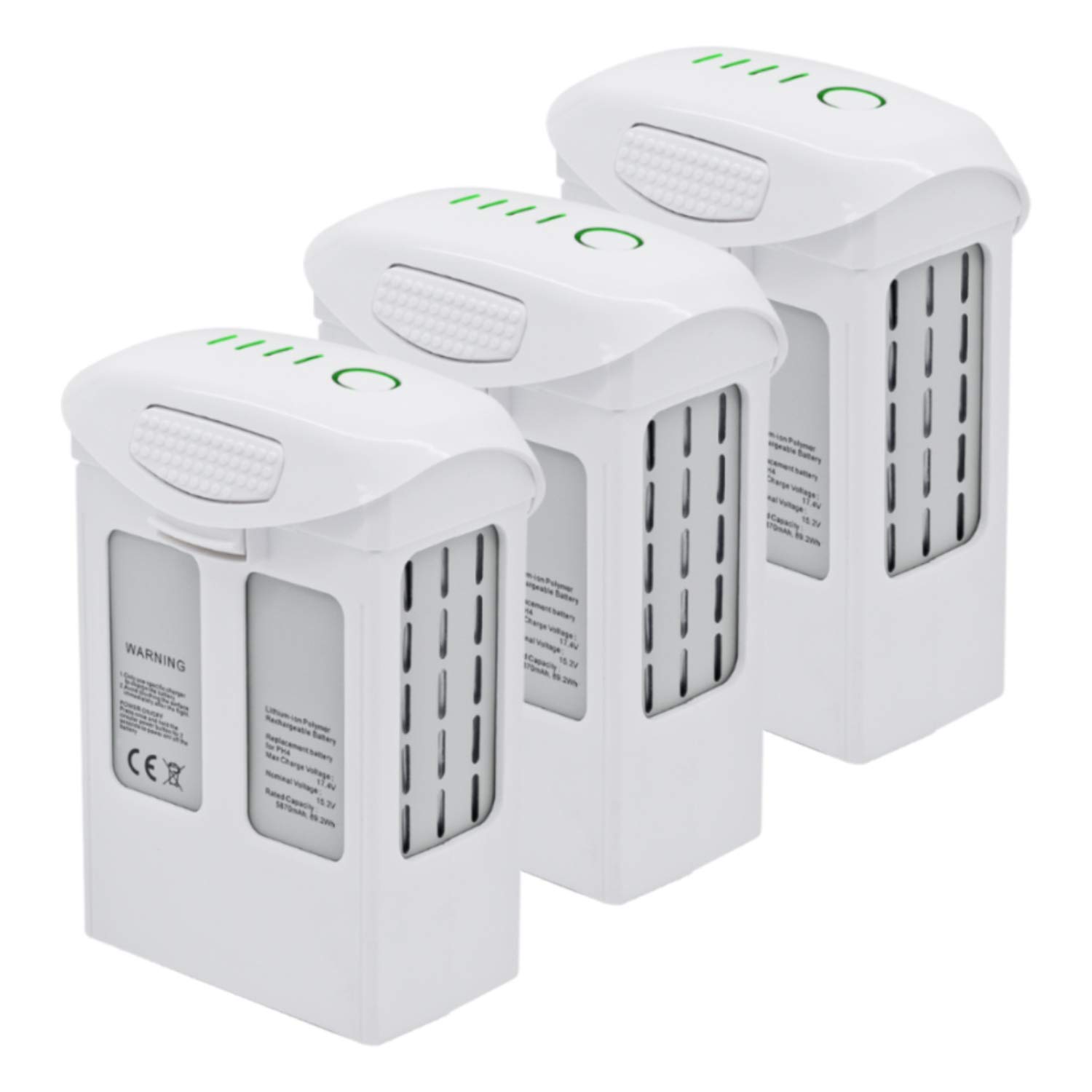 ExpertPower 3-Pack 15.2V 5870mAh High-Capacity Intelligent Flight Battery for DJI Phantom 4 Series Drones | Compatible with Phantom 4, 4 Pro, 4 Pro V2.0 & 4 Advanced | Perfect for Aerial Photography, Videography & Extended Flight Time