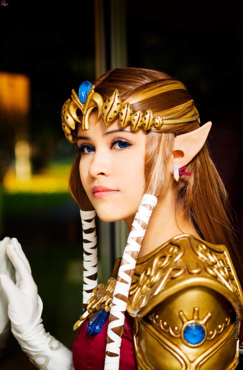 Anime Elf Ears Costume Accessories - Pointed Ear Tips for Cosplay, Halloween & Fantasy Role-Playing