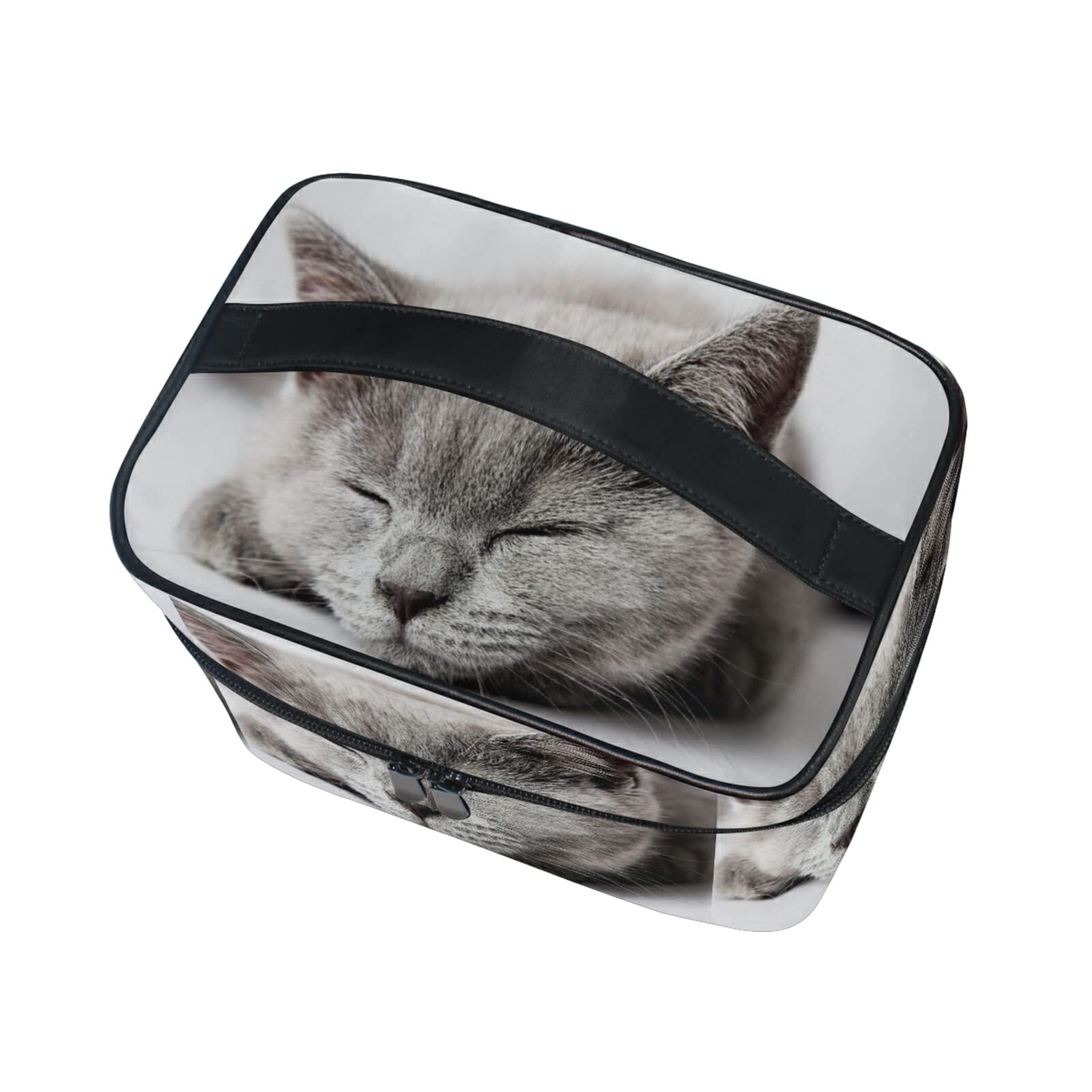 Cute Cat Kitten Makeup Bag for Women - Waterproof Cosmetic Organizer & Toiletry Travel Case - Perfect for Travel, Gym, and Daily Beauty Essentials